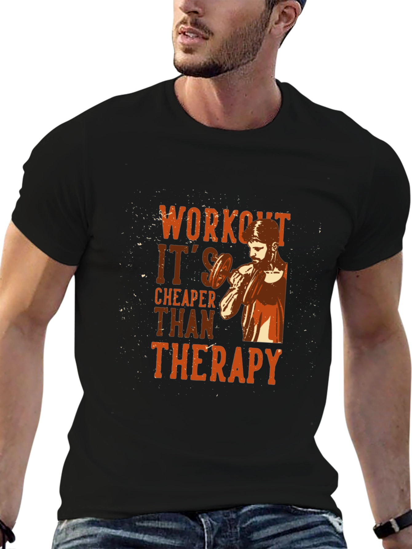 Workout Cheaper Than Therapy Graphic Tee