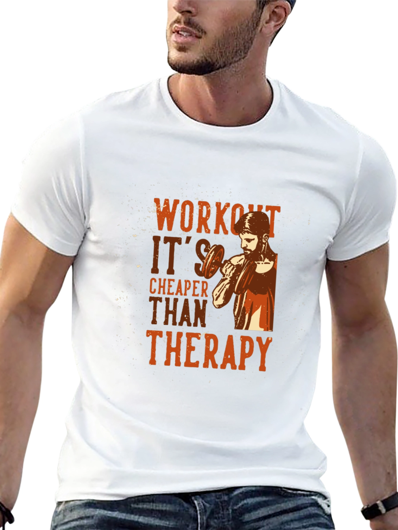 Workout Cheaper Than Therapy Graphic Tee