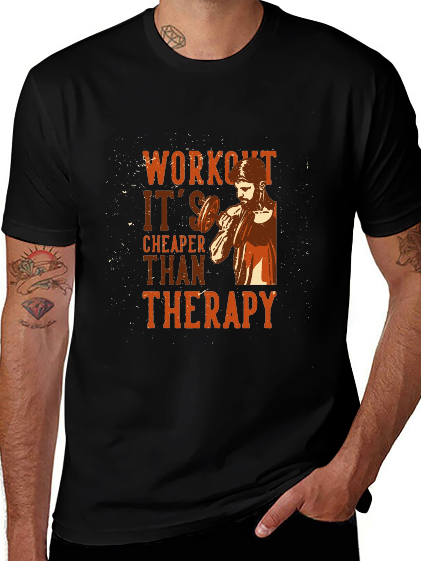 Workout Cheaper Than Therapy Graphic Tee
