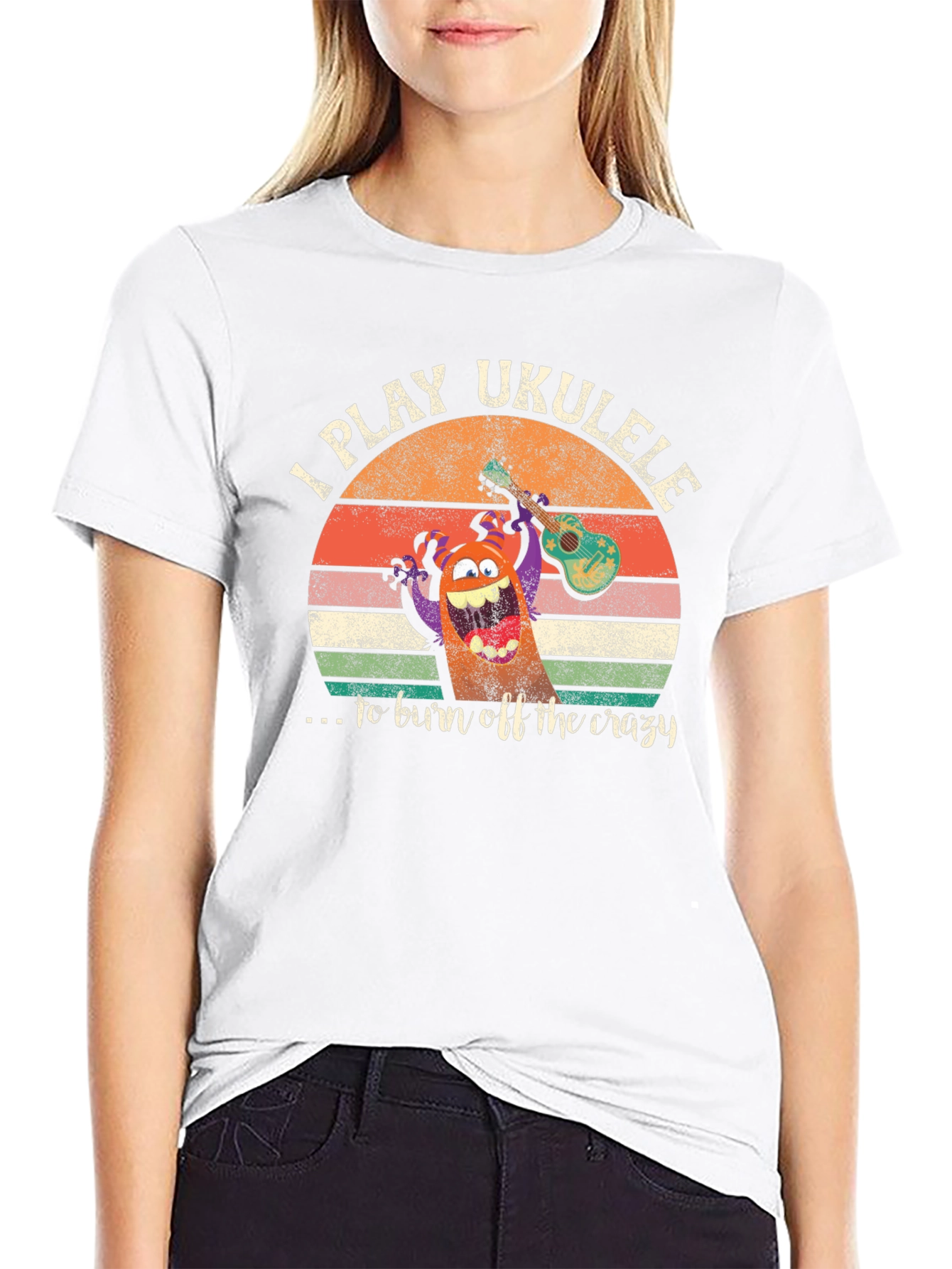 I Play Ukulele to Burn Off Crazy Graphic Tee