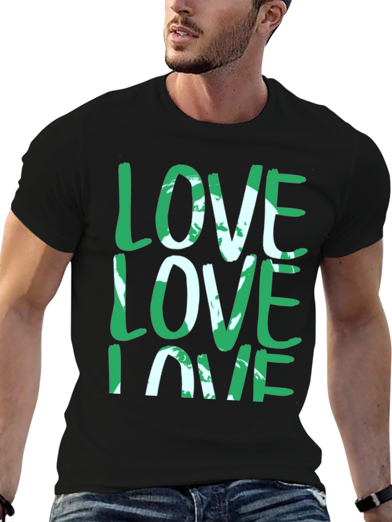 LOVE Graphic Tee - Stylish Casual Black T-Shirt