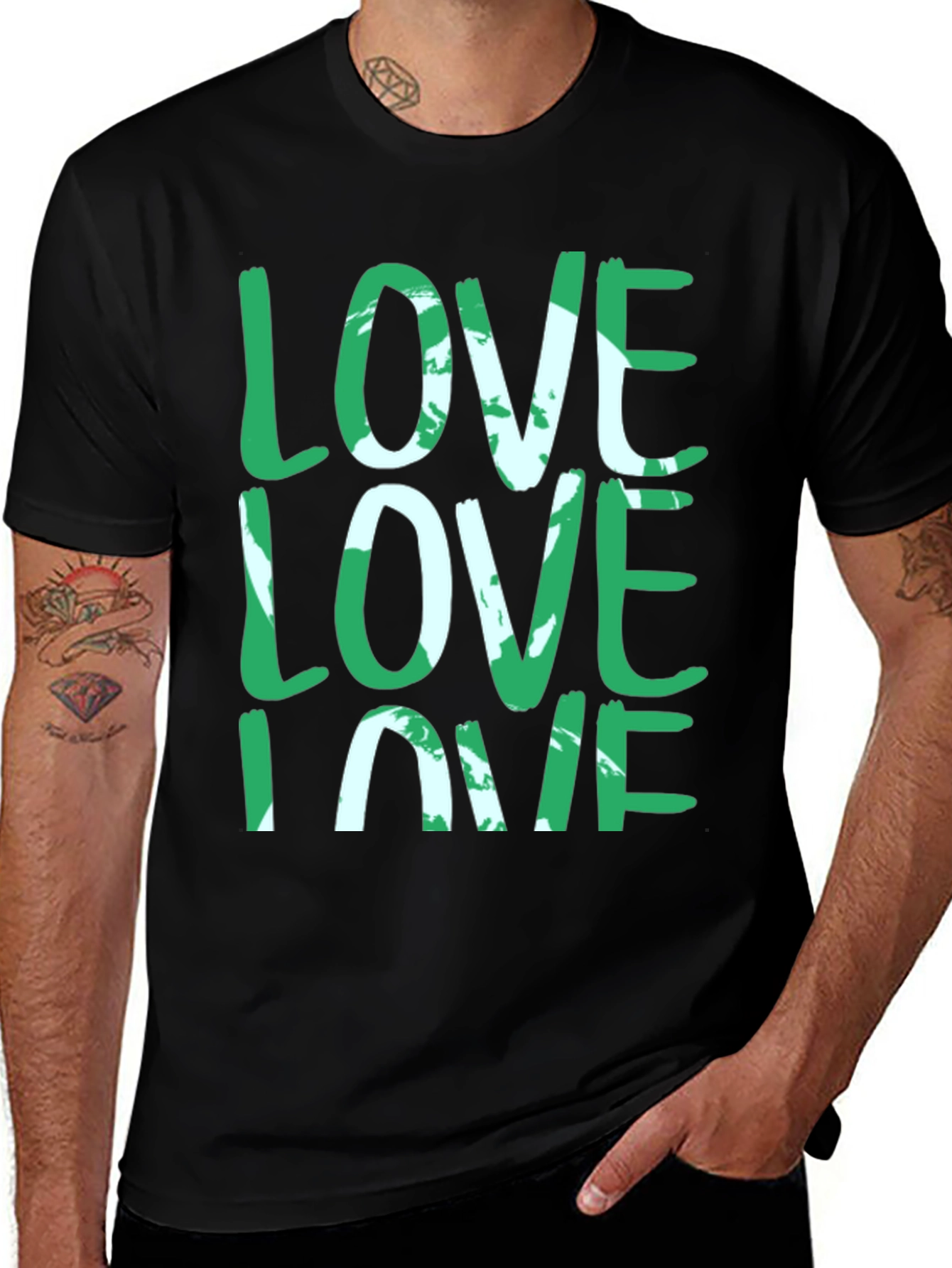 LOVE Graphic Tee - Stylish Casual Black T-Shirt