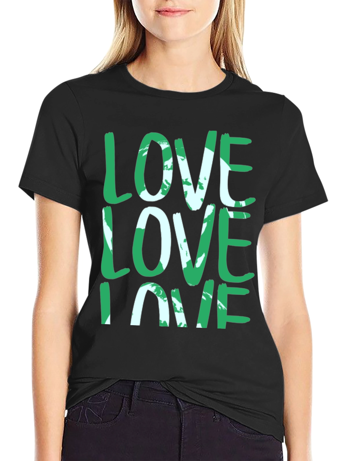 LOVE Graphic Tee - Stylish Casual Black T-Shirt