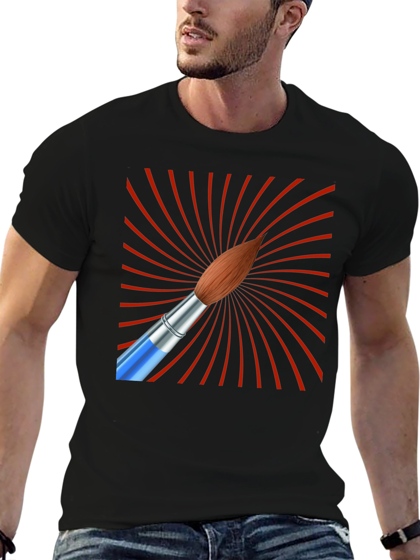 Artistic Brush Stroke Graphic Tee