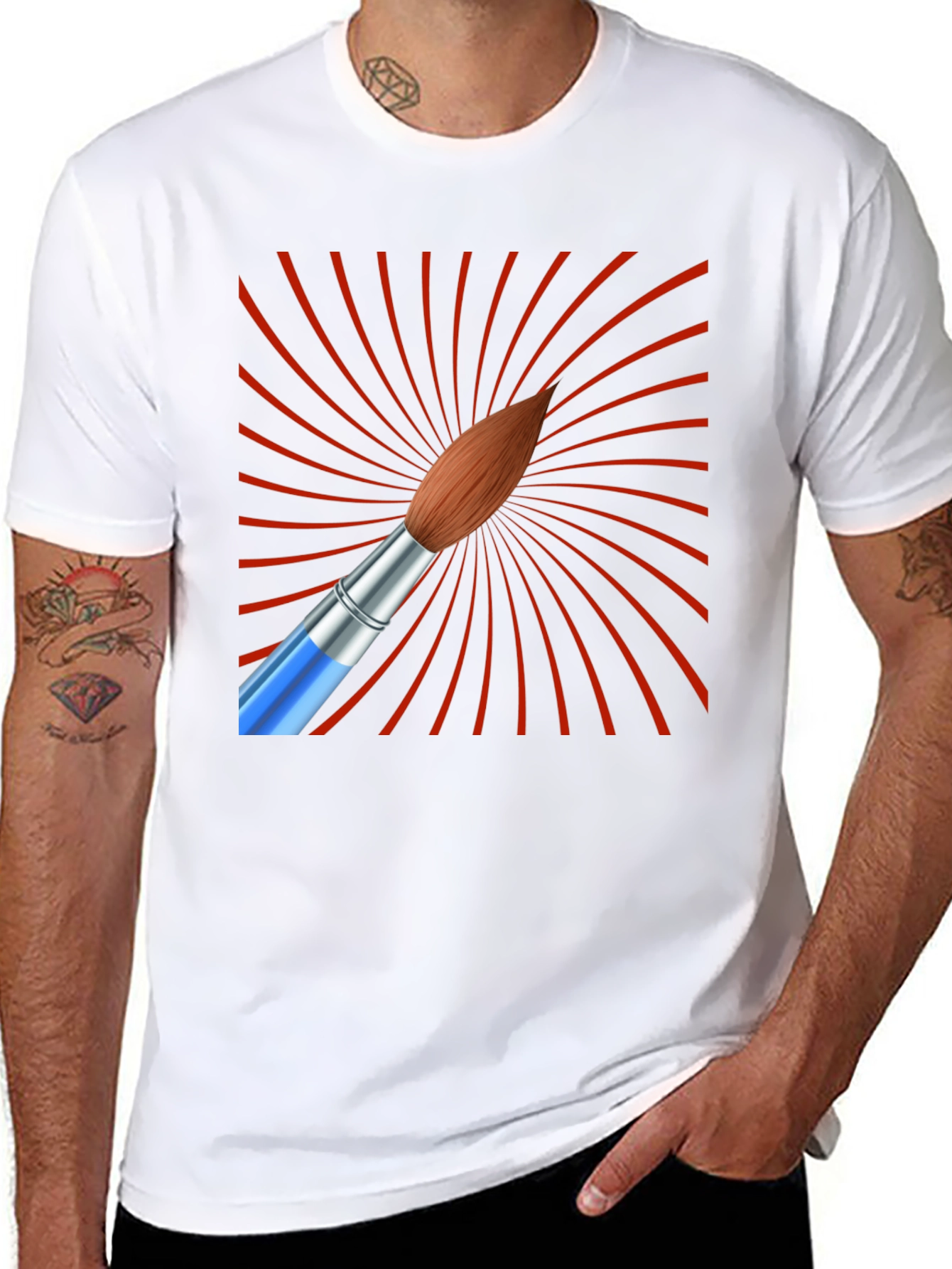 Artistic Brush Stroke Graphic Tee