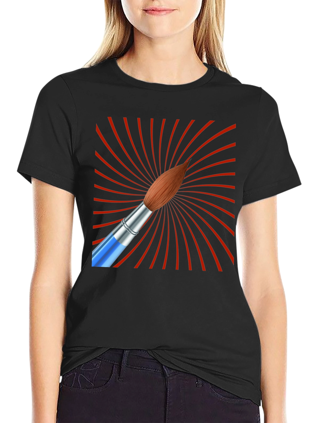 Artistic Brush Stroke Graphic Tee