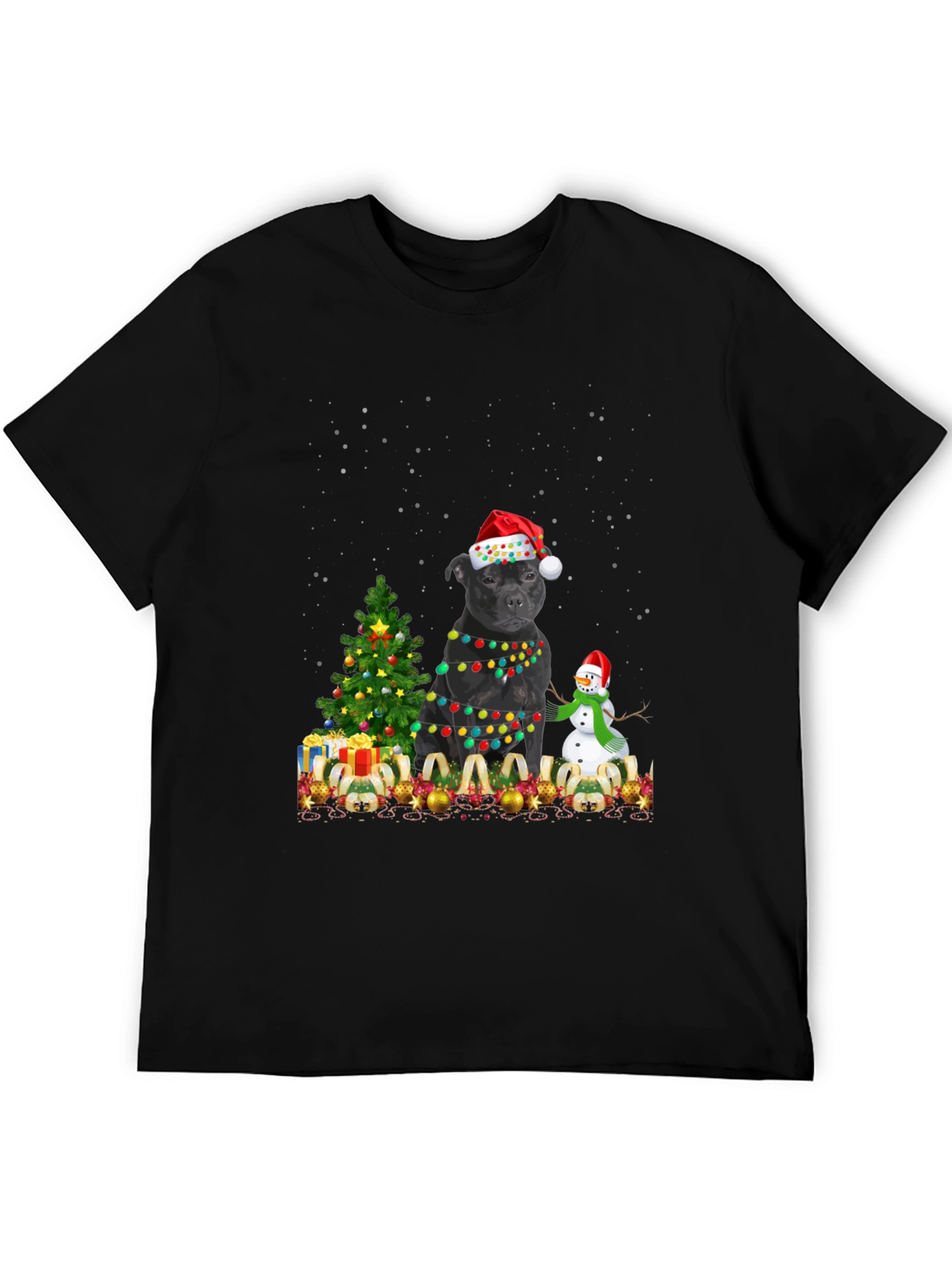 Christmas Staffordshire Bull Terrier T-Shirt