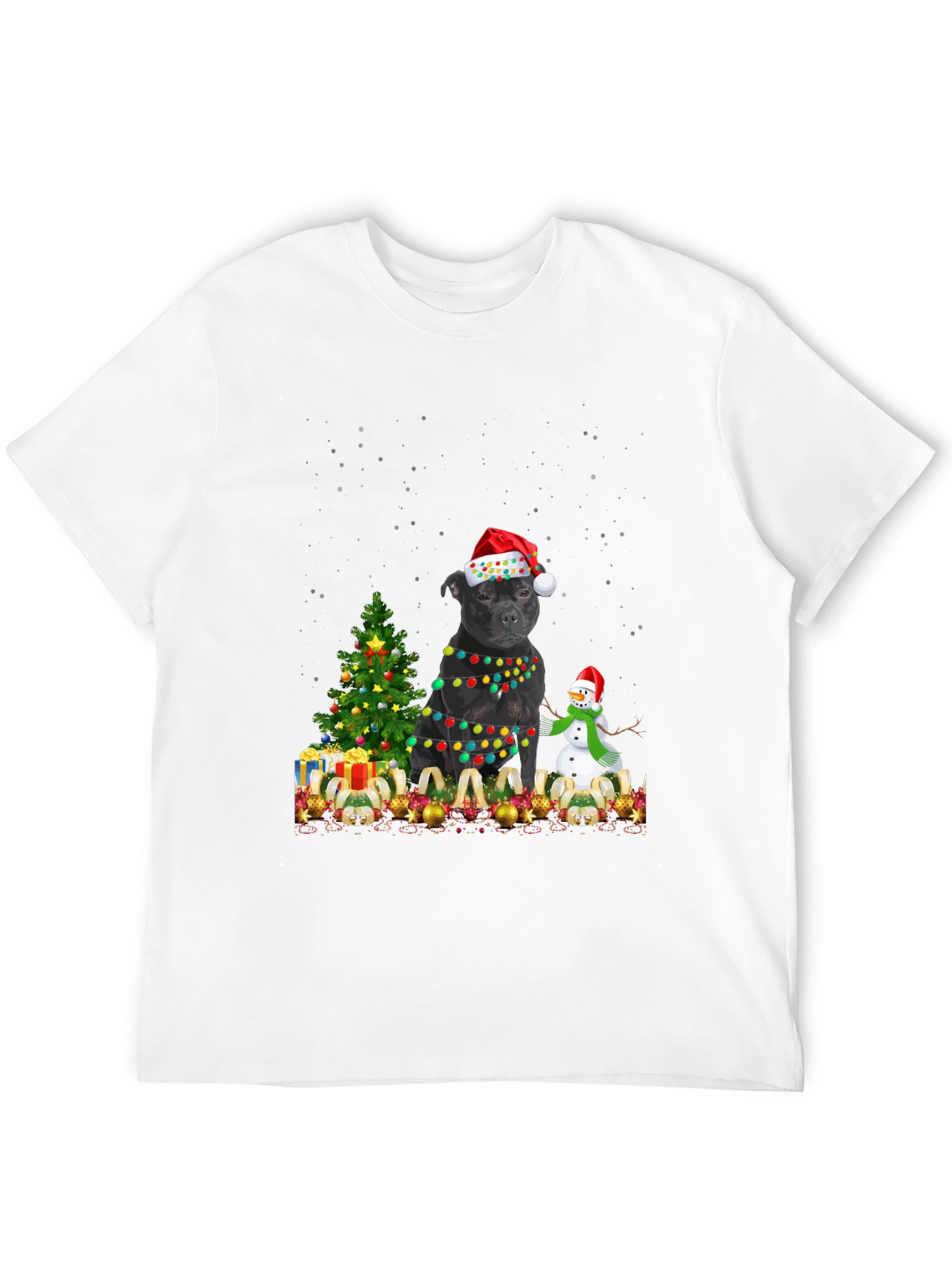 Christmas Staffordshire Bull Terrier T-Shirt