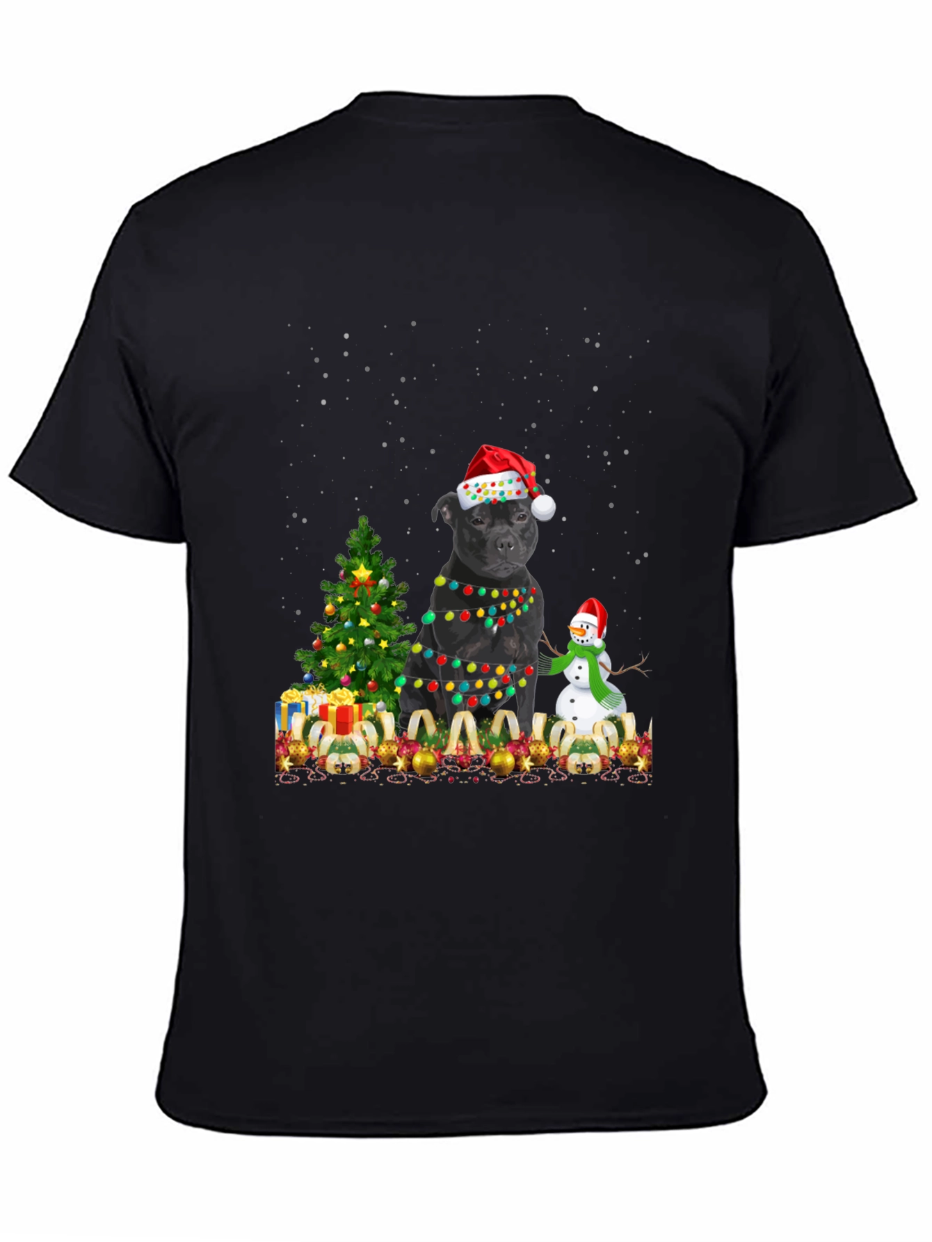 Christmas Staffordshire Bull Terrier T-Shirt