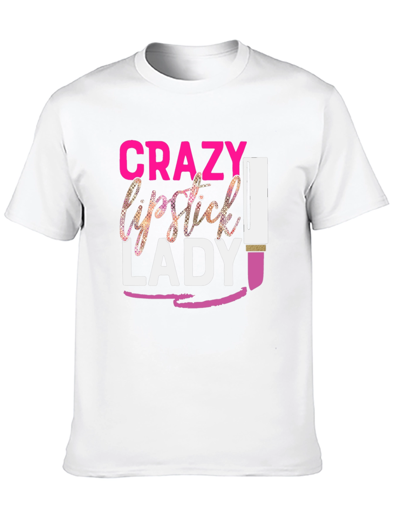 Crazy Lipstick Lady Black Graphic Tee