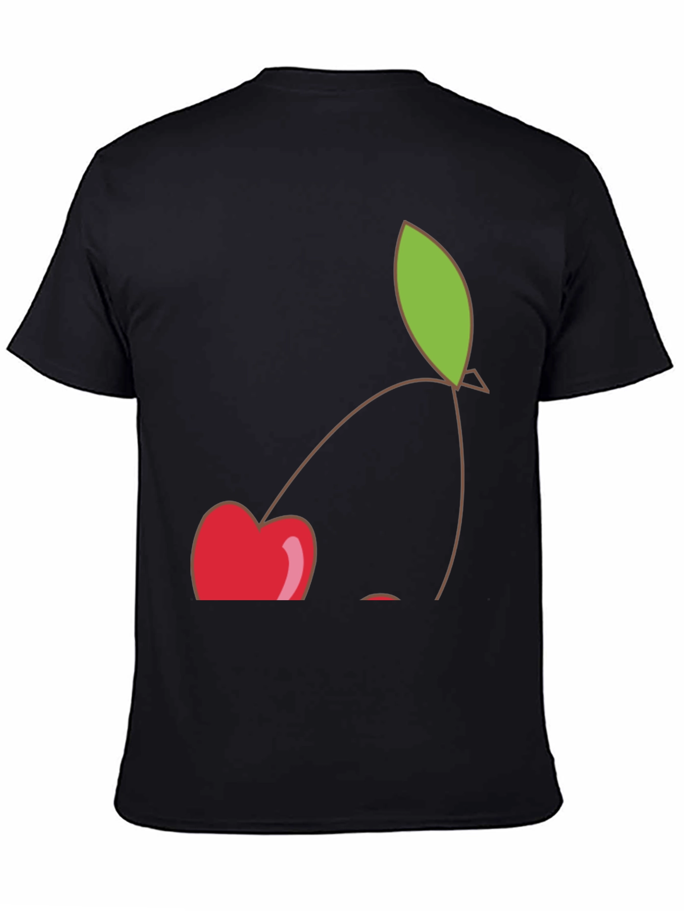 Cherry Graphic Black T-Shirt - Casual Style