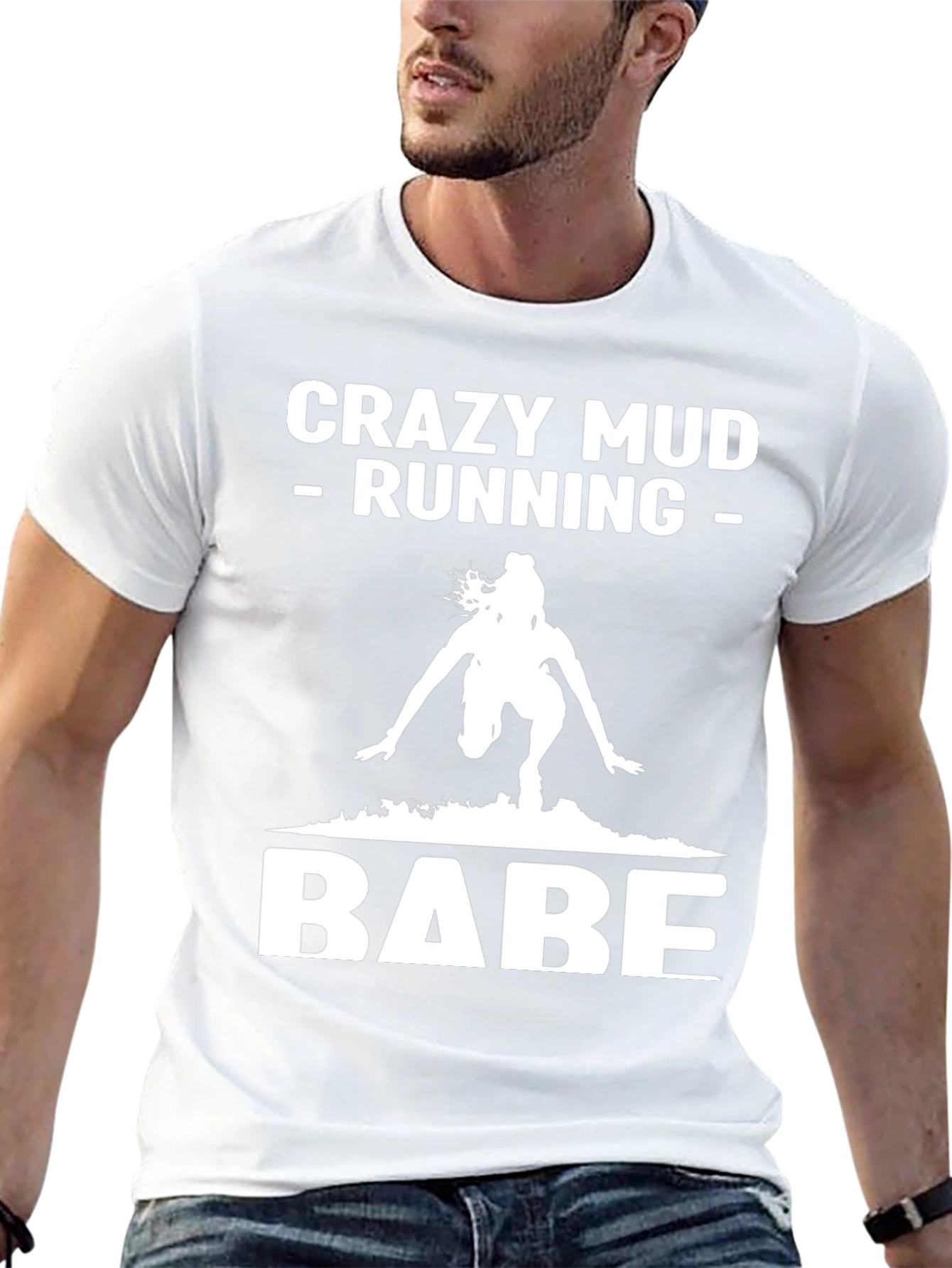 Crazy Mud Running Babe T-Shirt