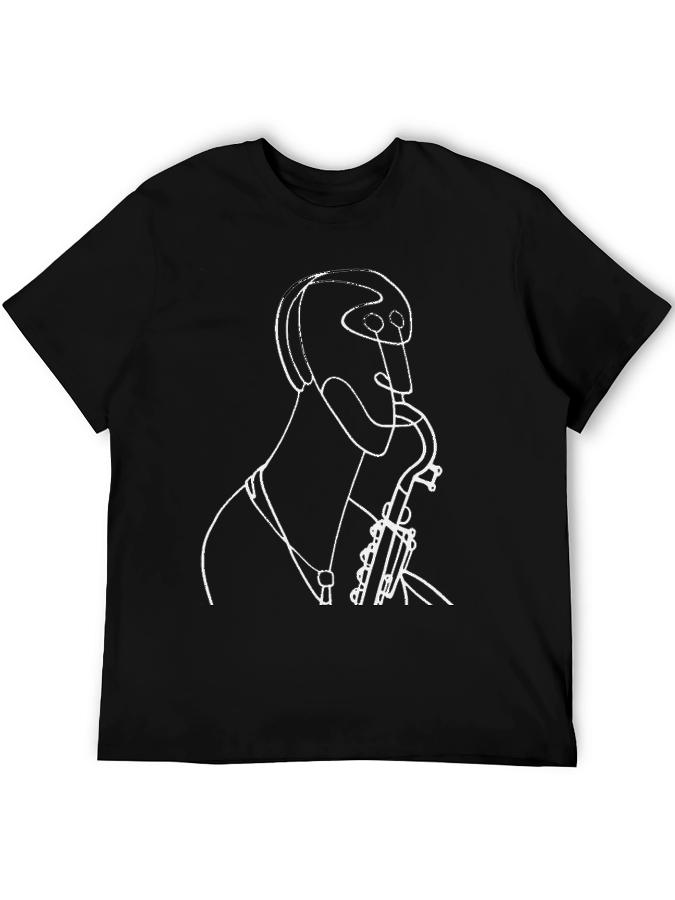 Saxophone Player Graphic Tee - Modern Art T-Shirt
