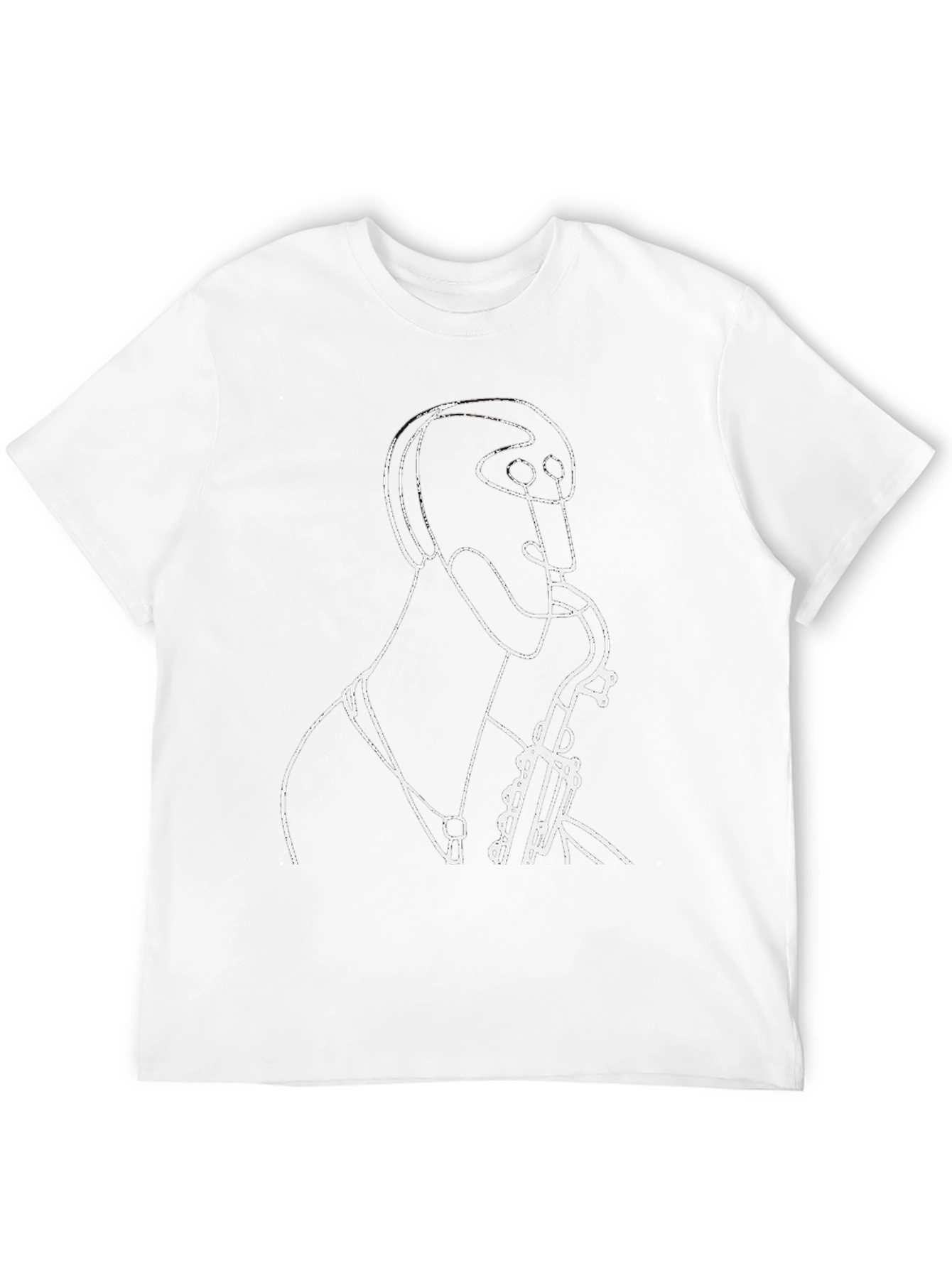 Saxophone Player Graphic Tee - Modern Art T-Shirt