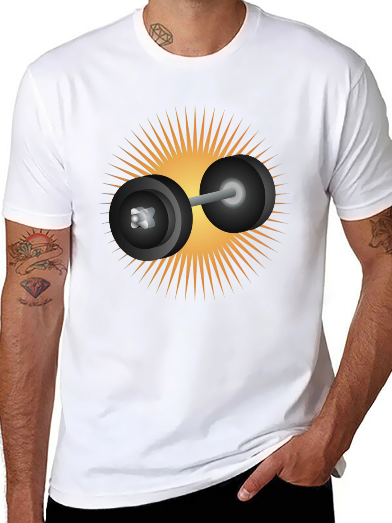 Weightlifting Sunburst T-Shirt - Black
