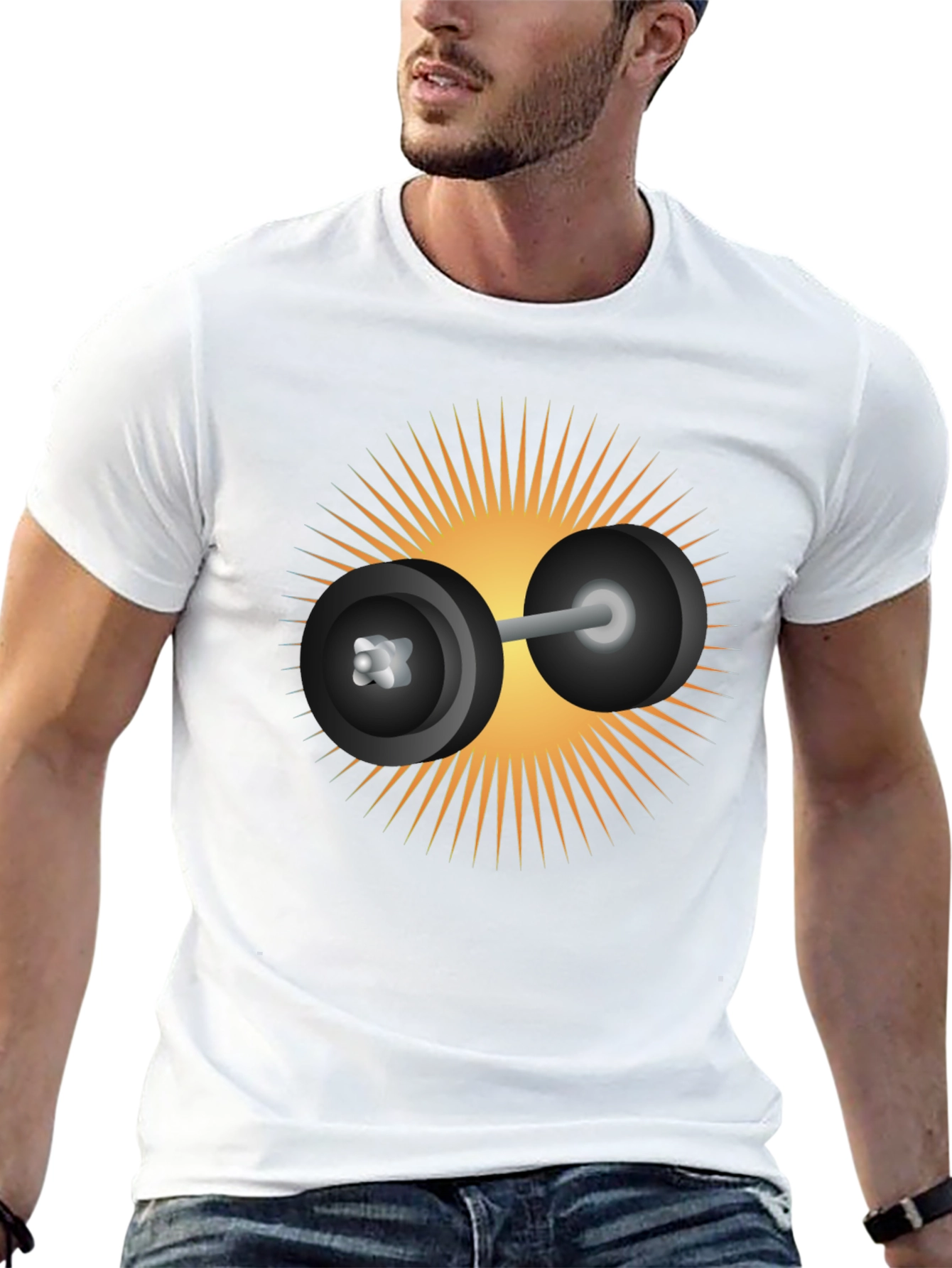 Weightlifting Sunburst T-Shirt - Black