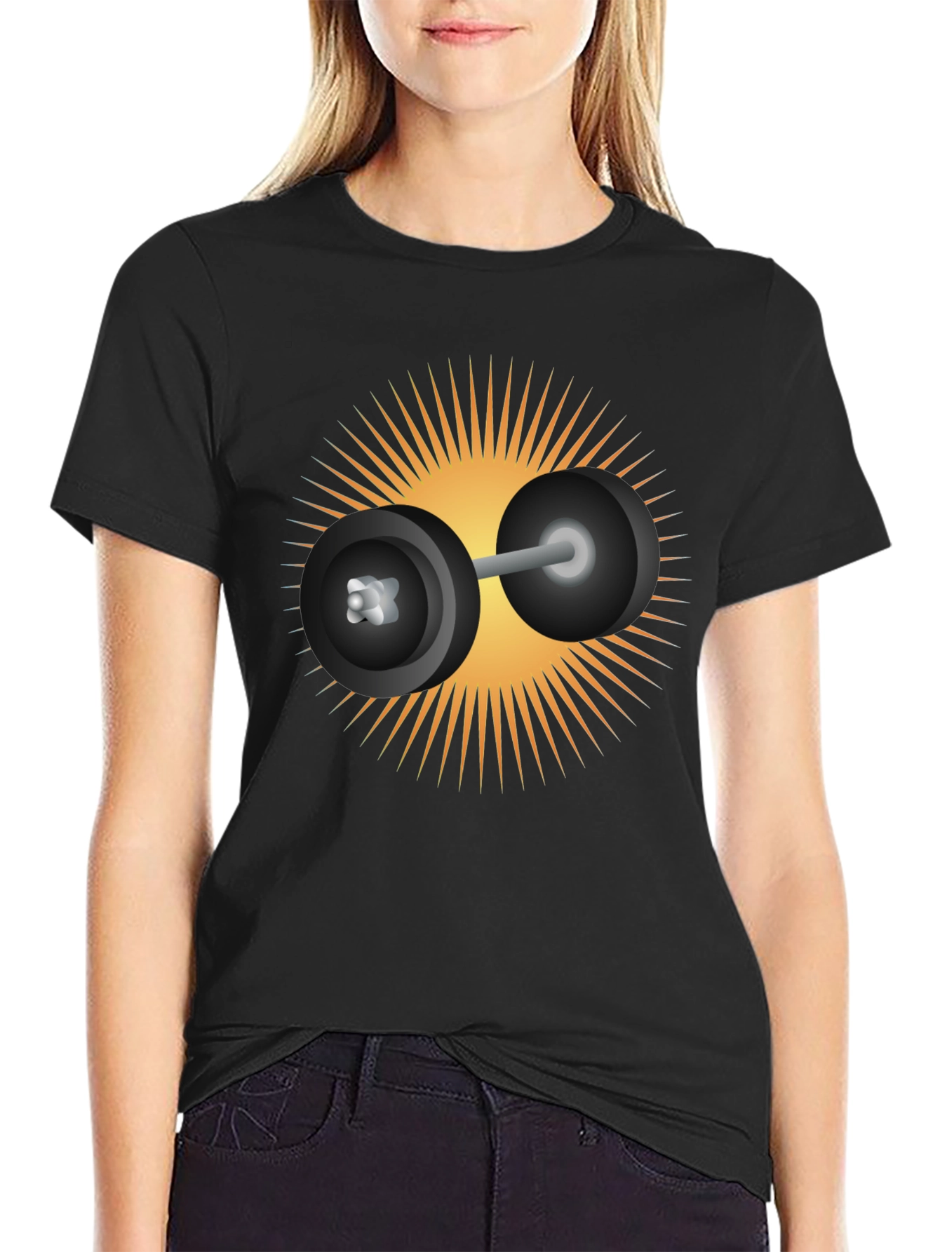 Weightlifting Sunburst T-Shirt - Black