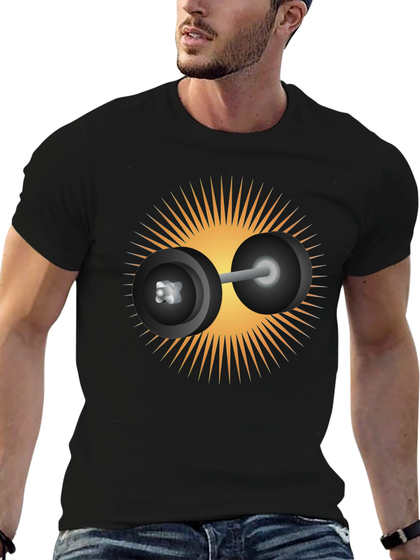 Weightlifting Sunburst T-Shirt - Black