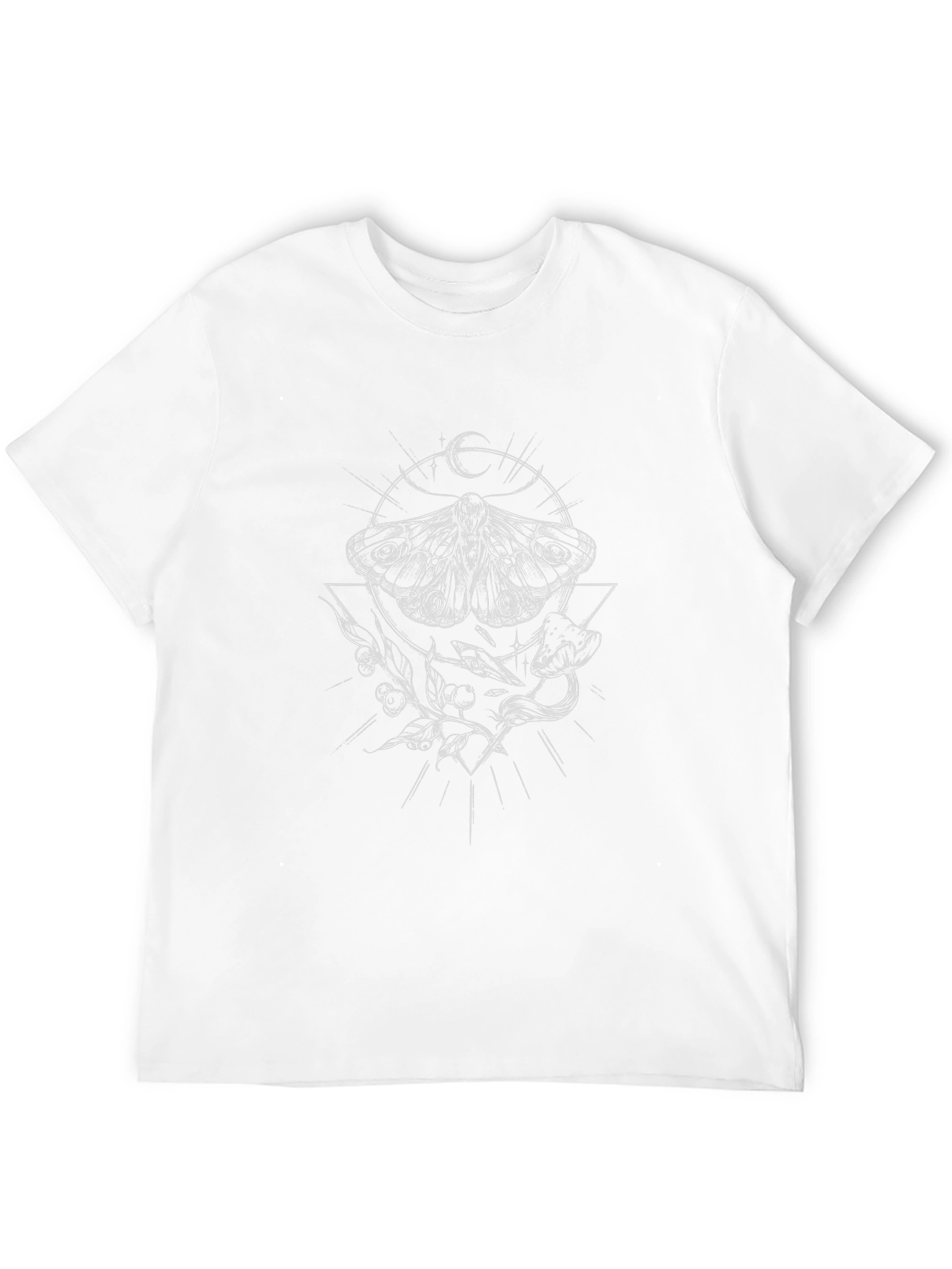 Moth Graphic Tee - Gothic Style Black T-Shirt