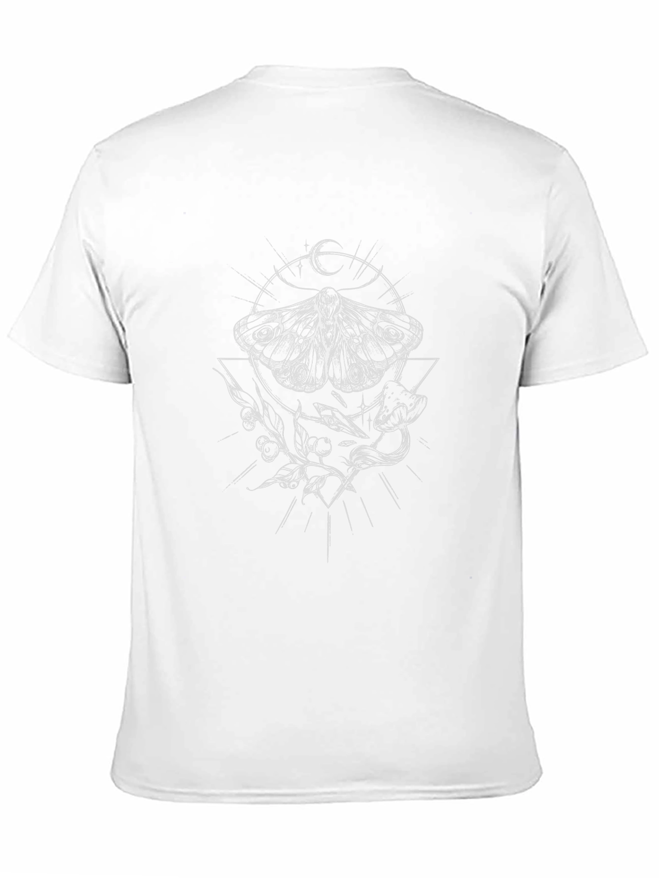 Moth Graphic Tee - Gothic Style Black T-Shirt