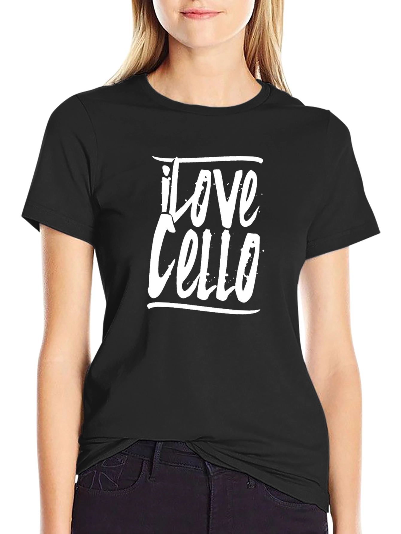 I Love Cello Black T-Shirt