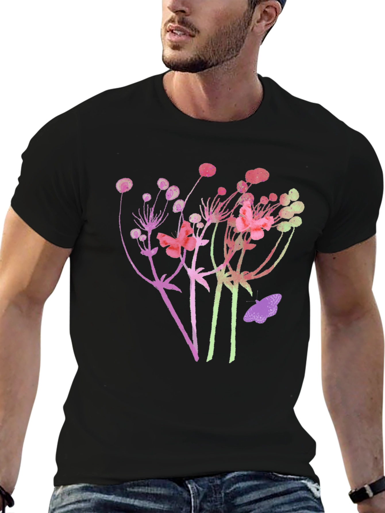 Floral Butterfly Graphic Tee