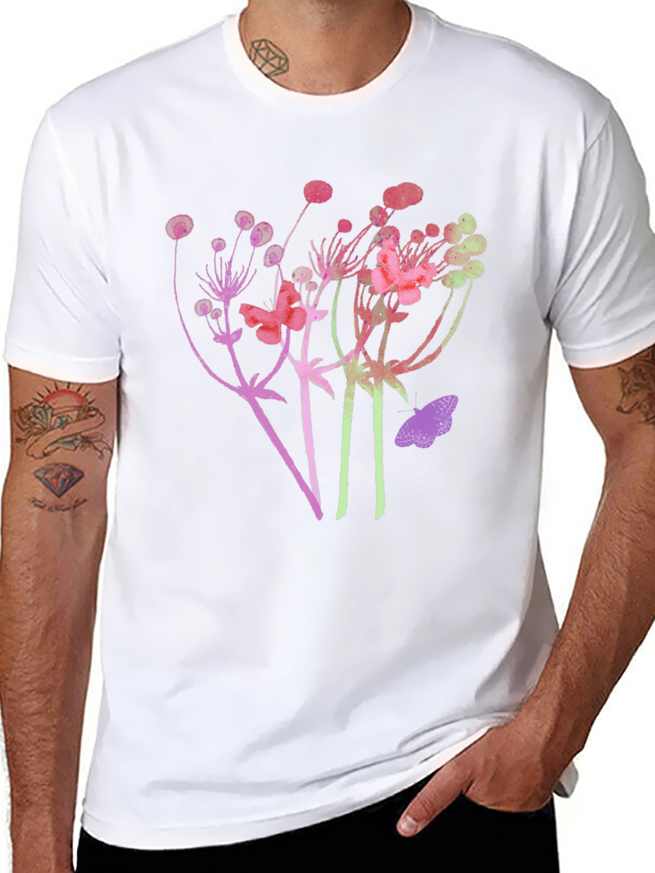 Floral Butterfly Graphic Tee
