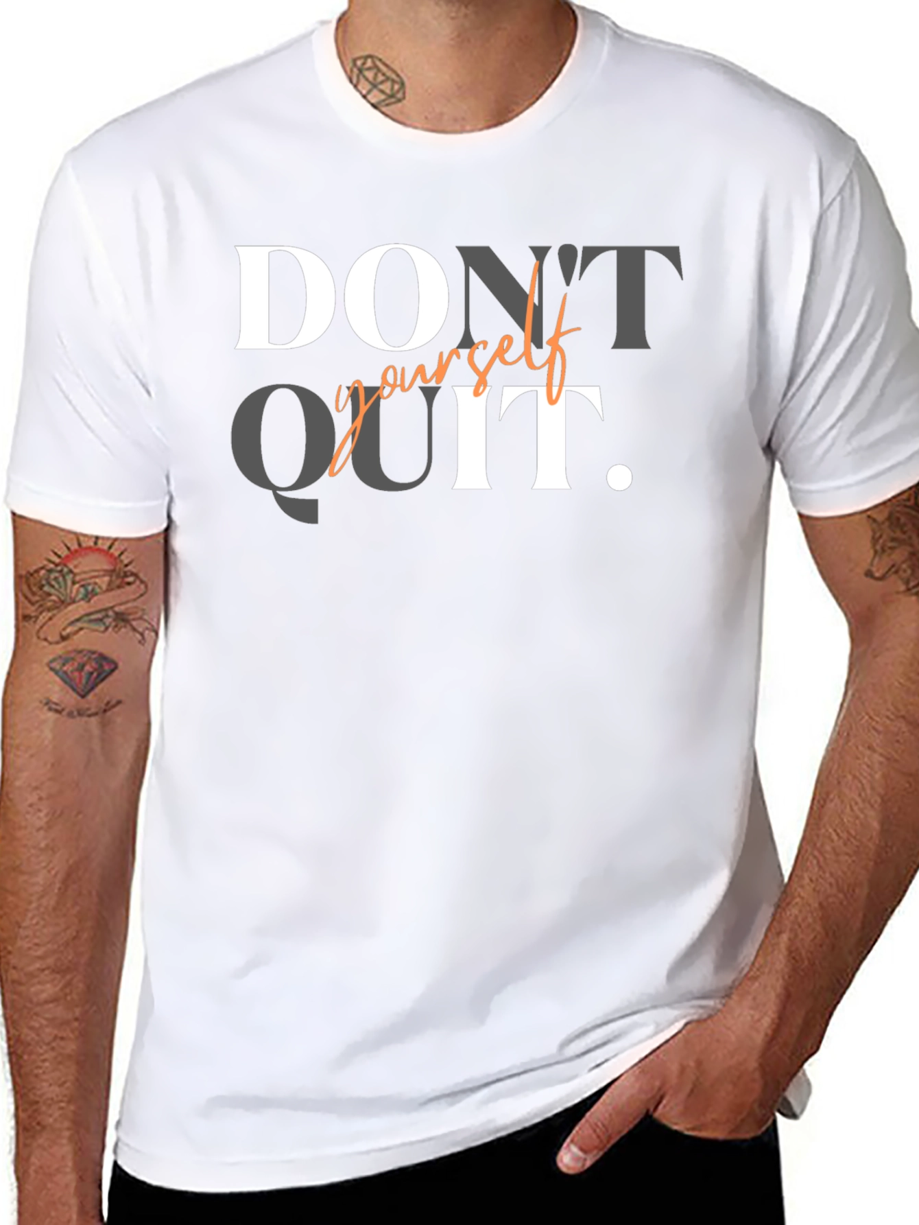 Dont Quit Motivational Black T-Shirt