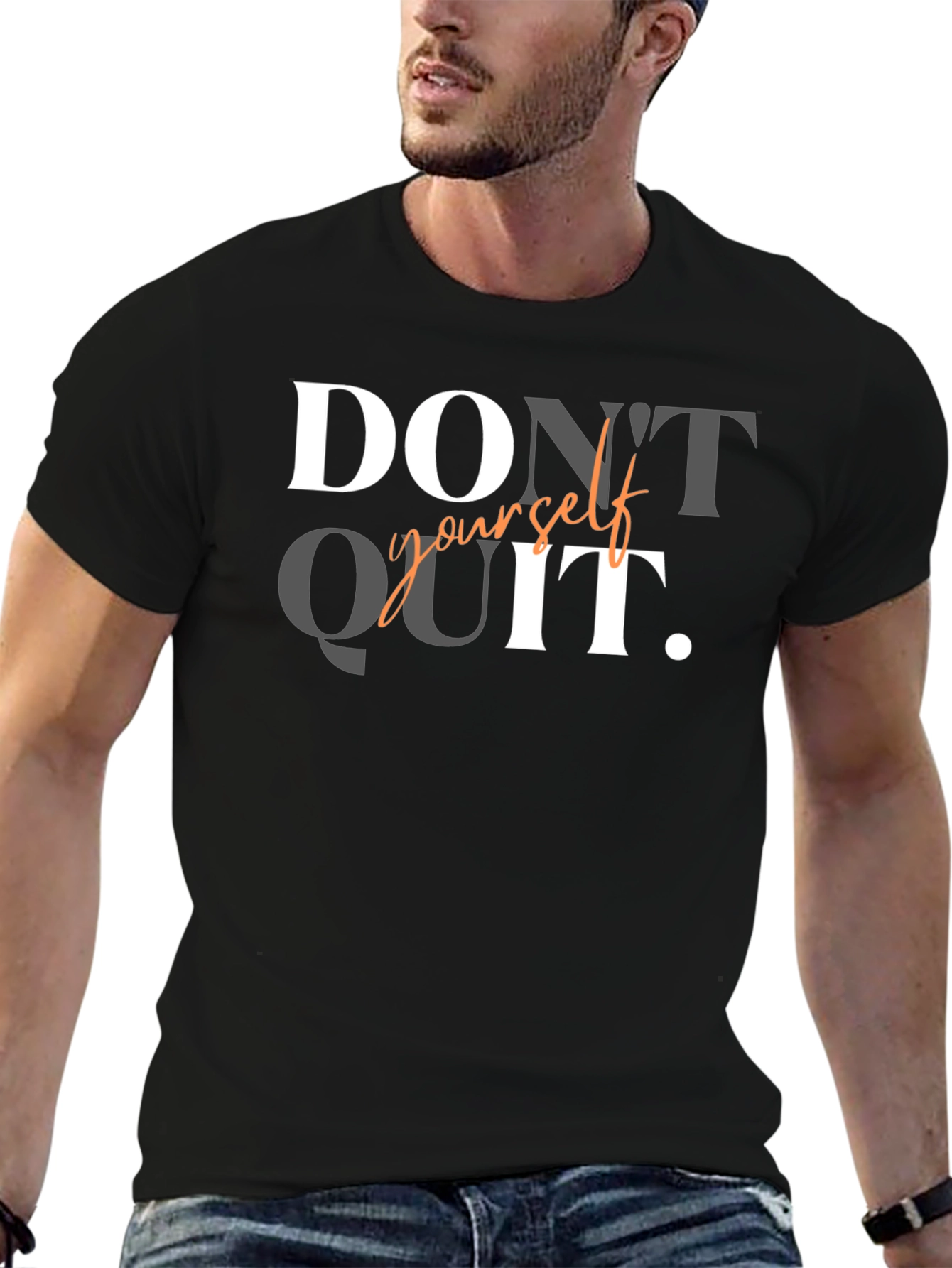 Dont Quit Motivational Black T-Shirt