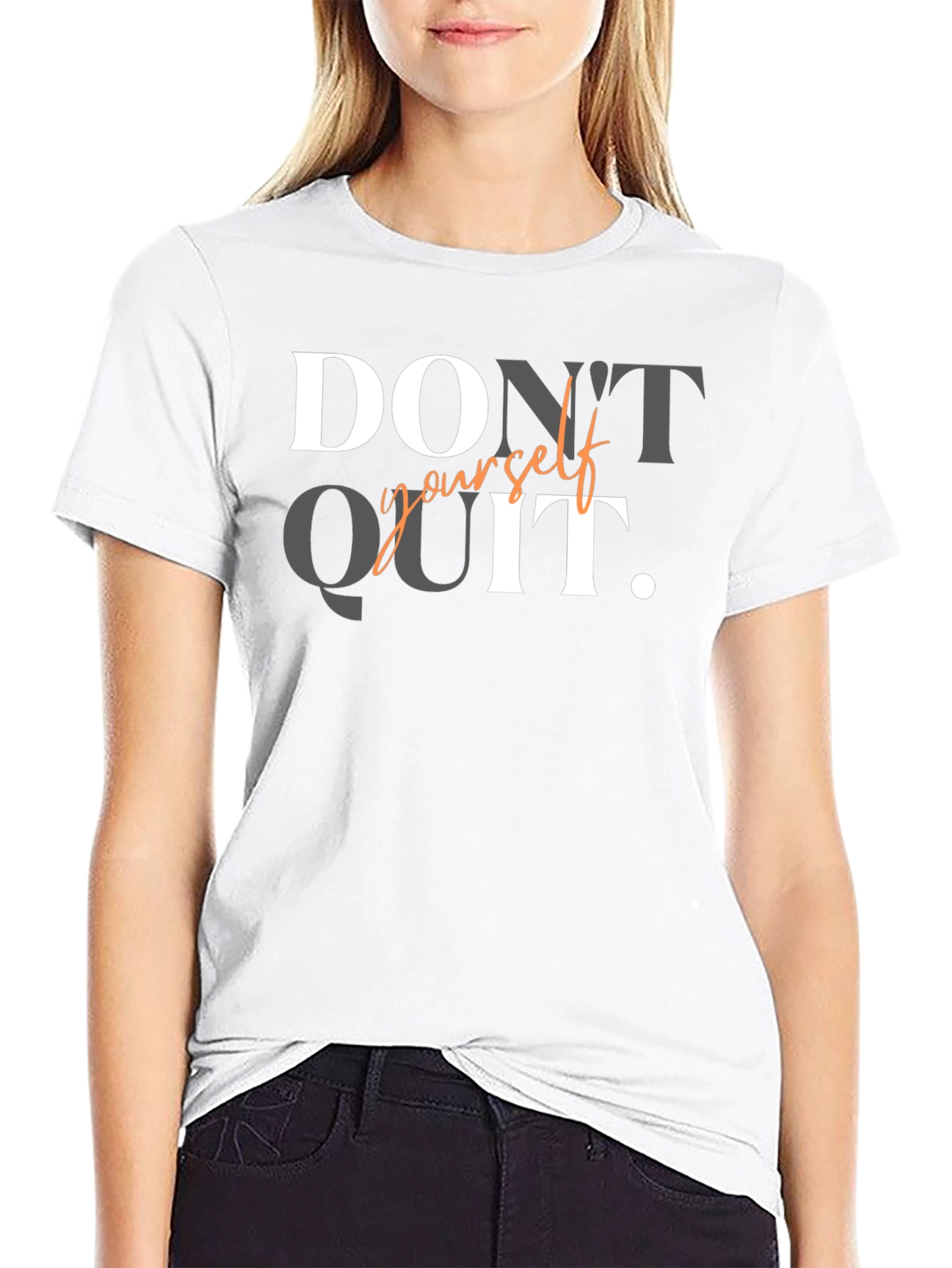 Dont Quit Motivational Black T-Shirt