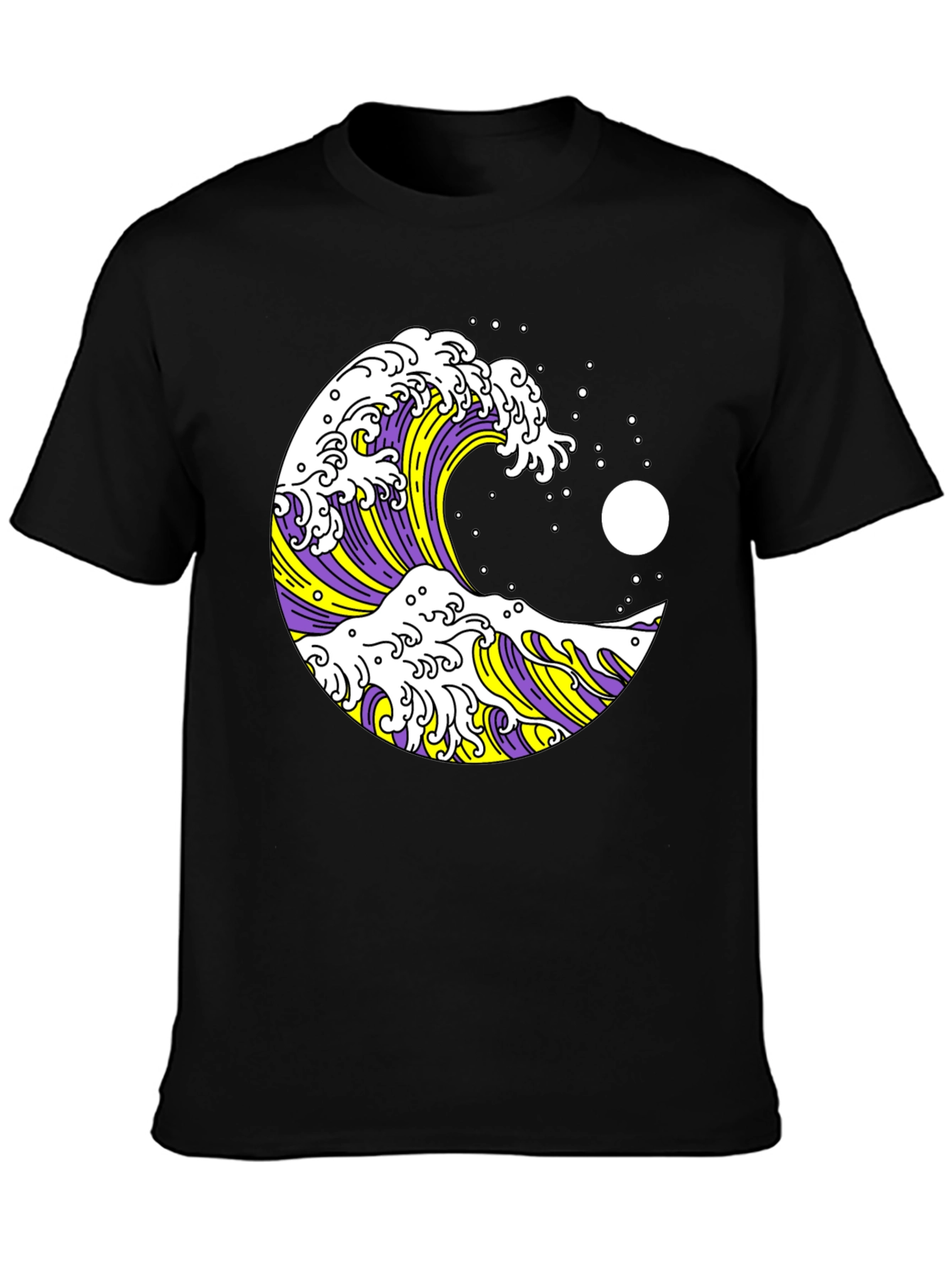 Great Wave Graphic Tee - Black