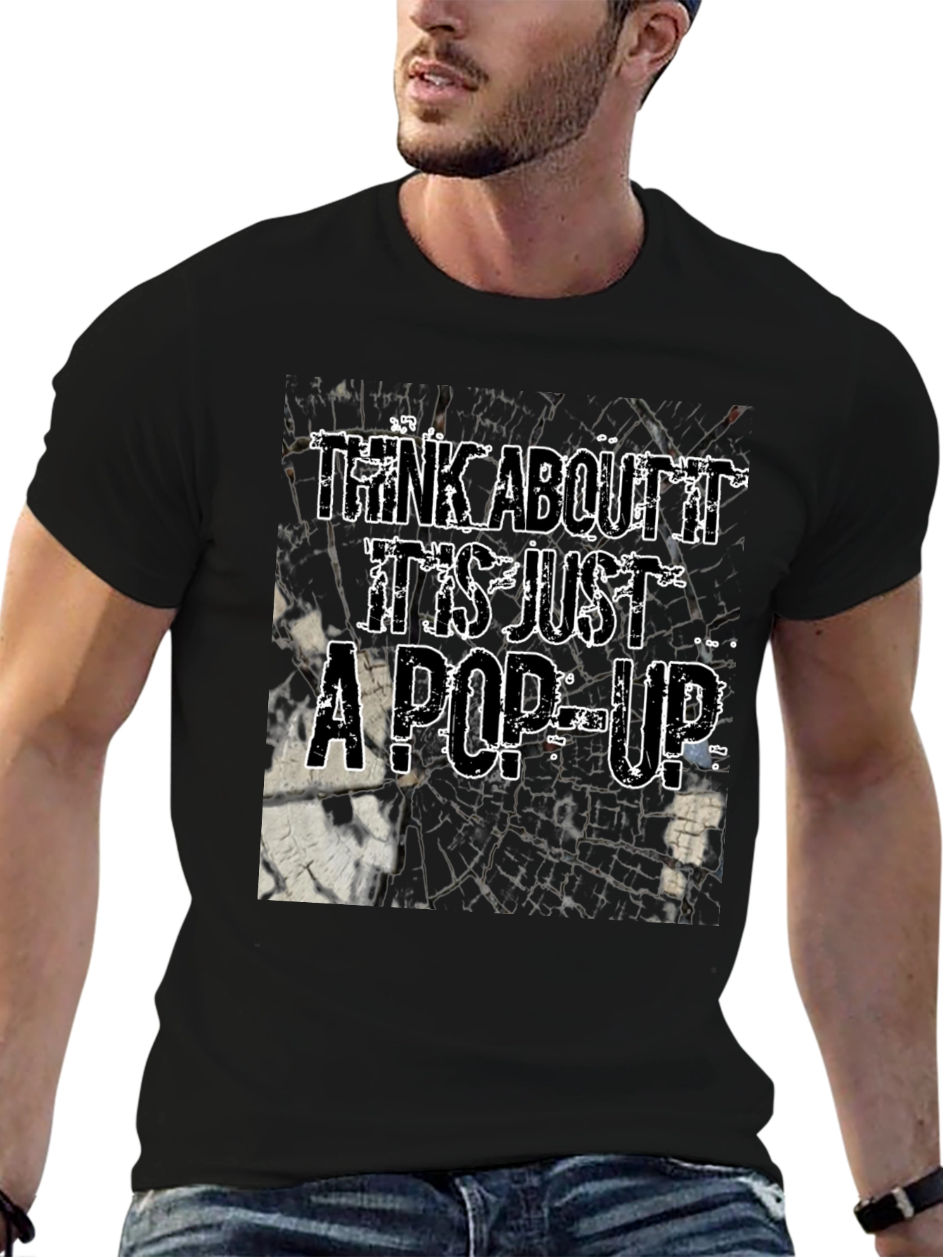 Think About It Pop-Up Graphic Tee