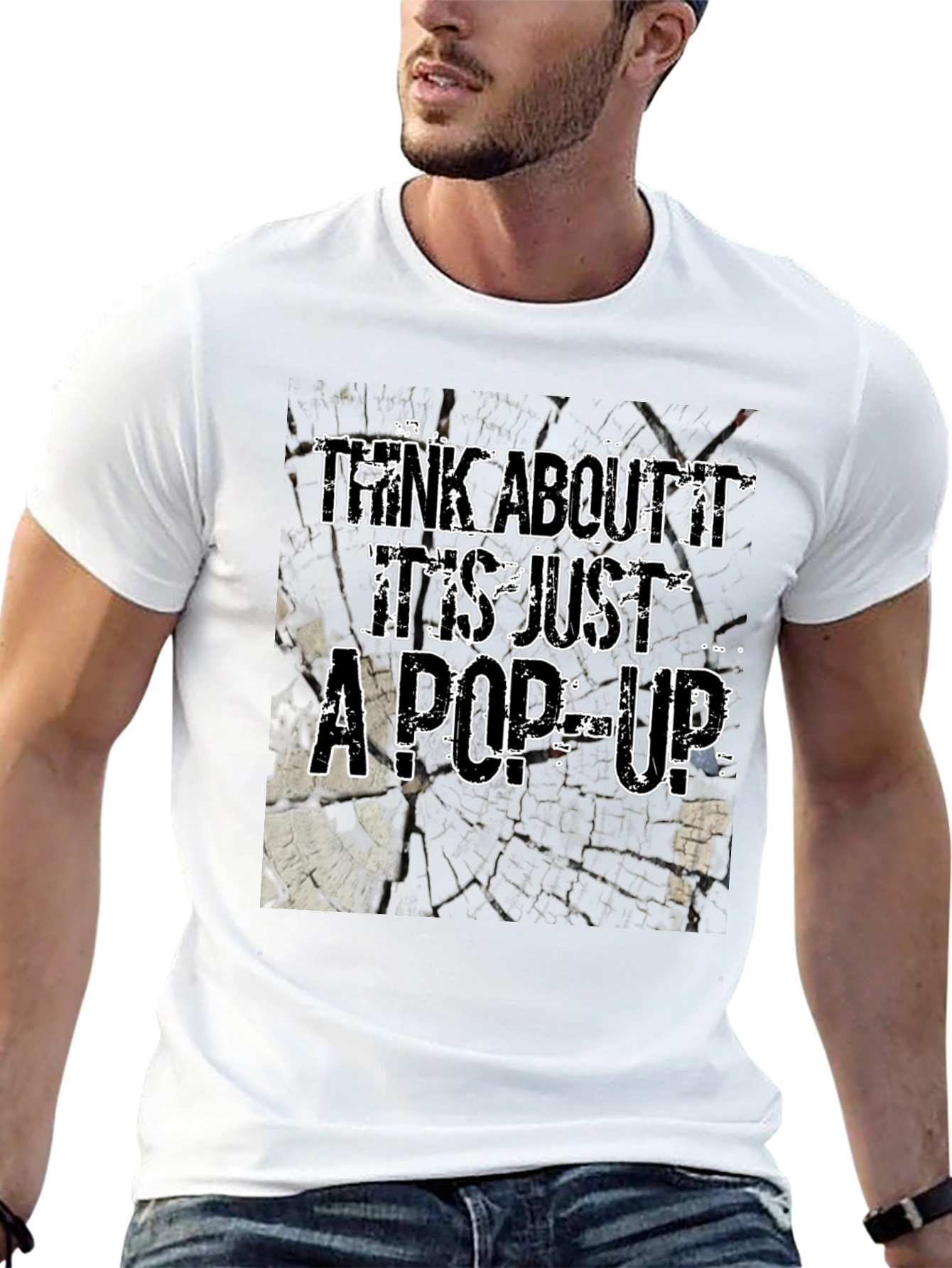 Think About It Pop-Up Graphic Tee