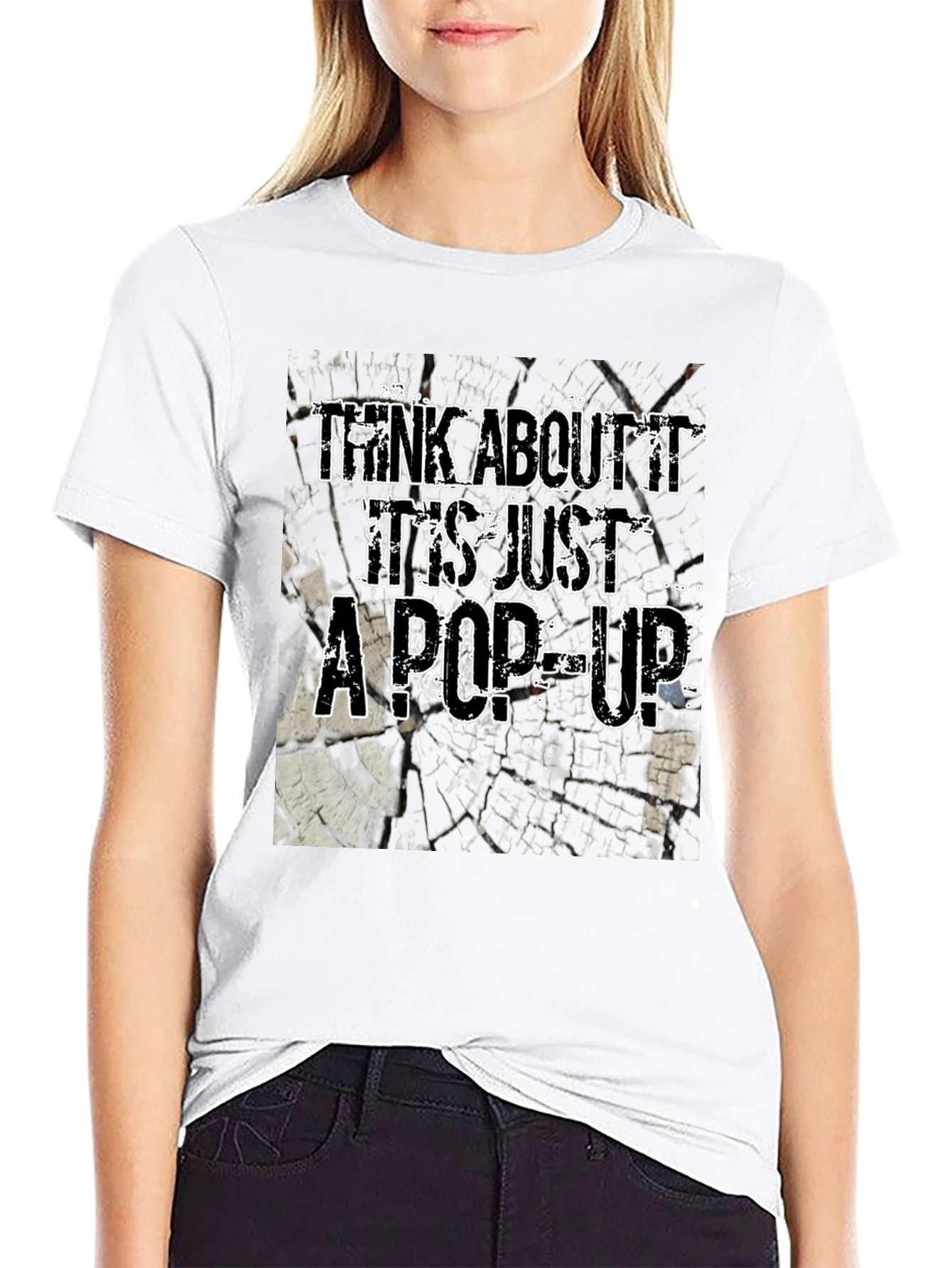 Think About It Pop-Up Graphic Tee