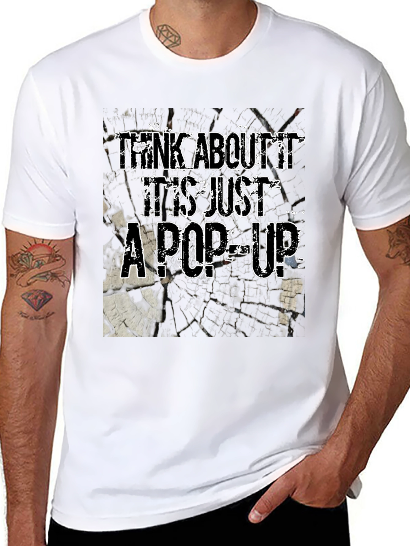 Think About It Pop-Up Graphic Tee