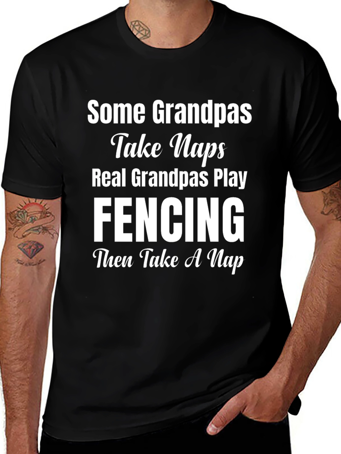 Funny Fencing Grandpa T-Shirt