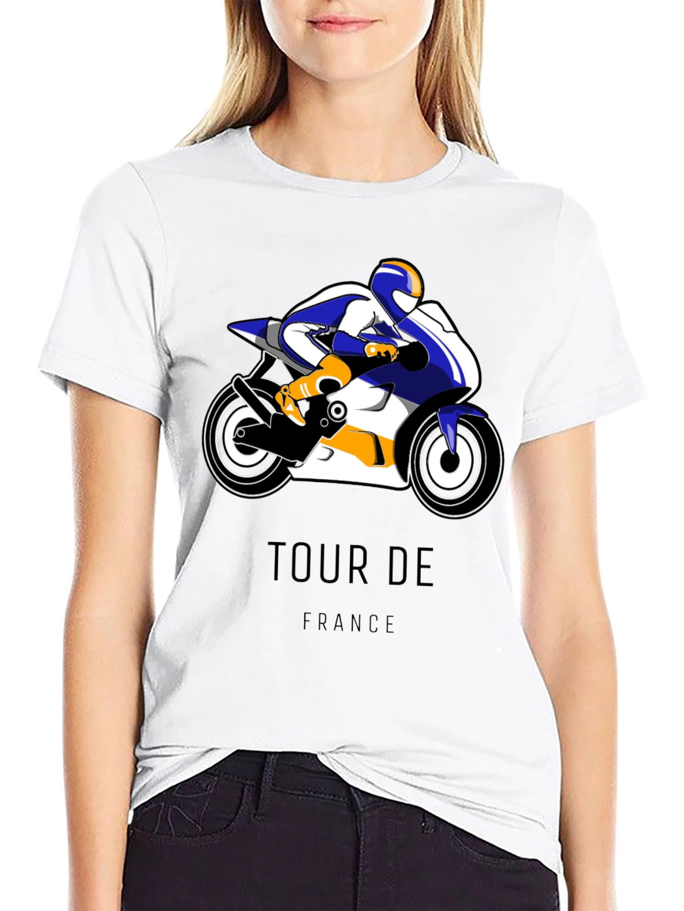Tour de France Motorcycle Graphic Tee - Black