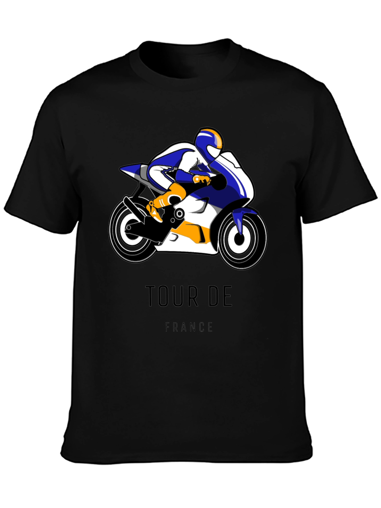 Tour de France Motorcycle Graphic Tee - Black
