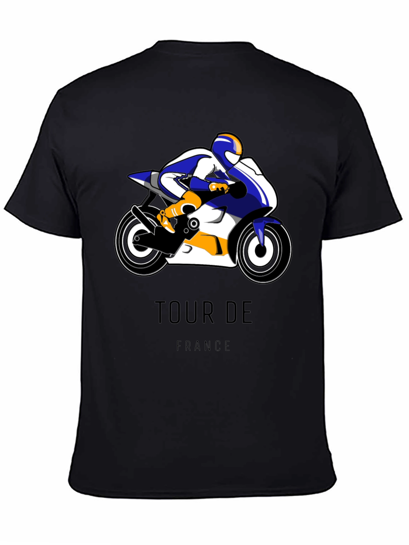 Tour de France Motorcycle Graphic Tee - Black