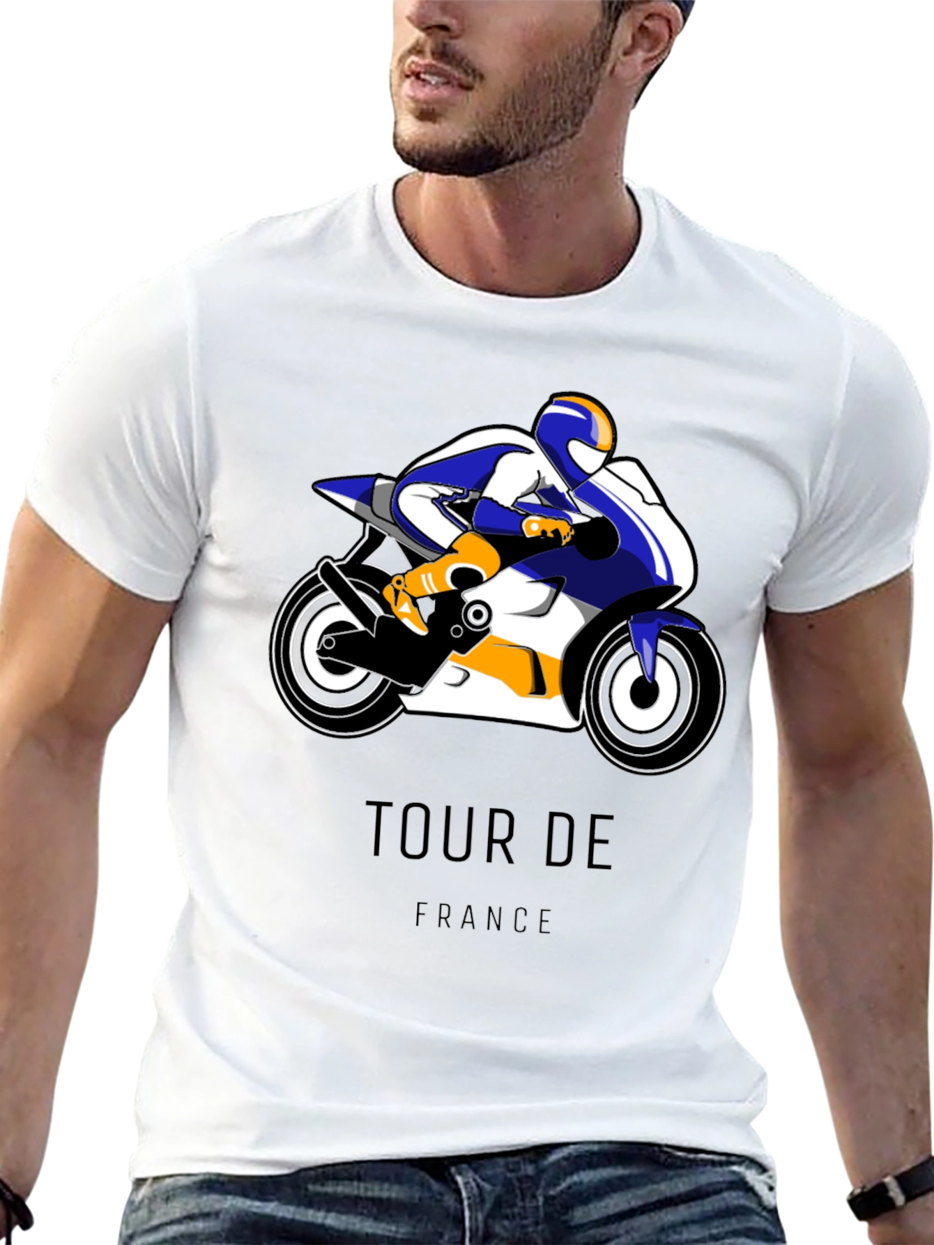 Tour de France Motorcycle Graphic Tee - Black