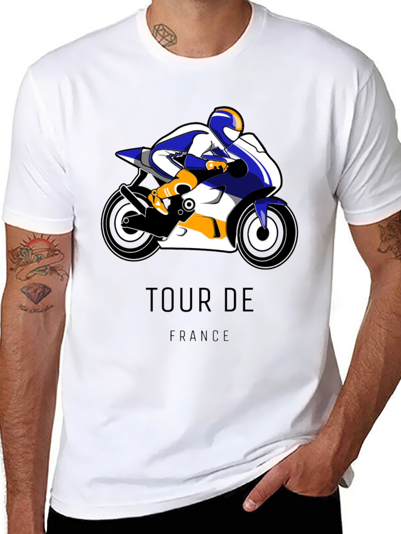 Tour de France Motorcycle Graphic Tee - Black