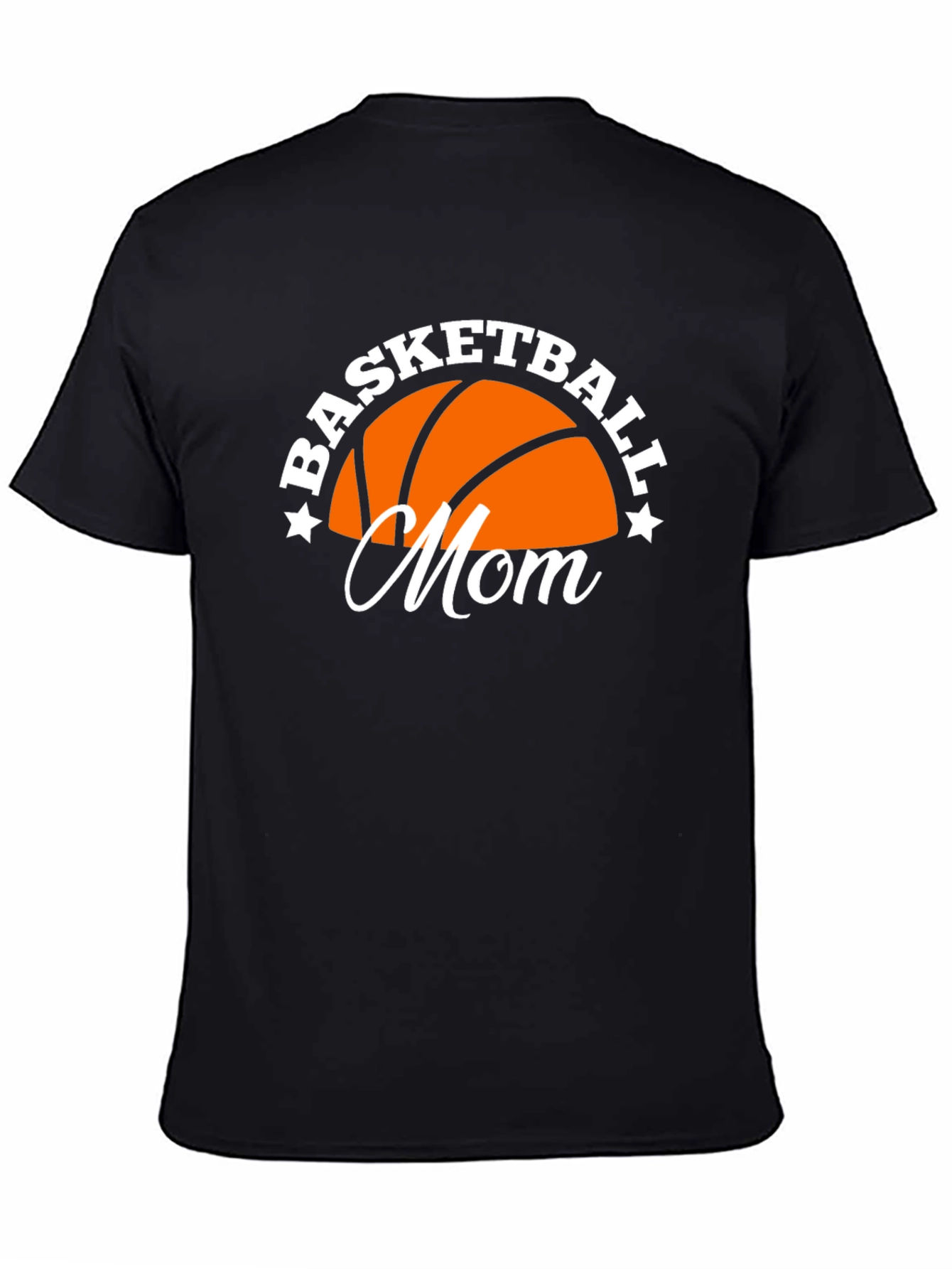 Basketball Mom Graphic Tee - Black Cotton Blend Shirt