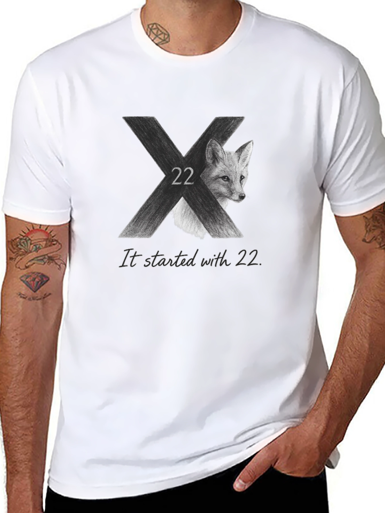 Fox 22 Black Graphic Tee