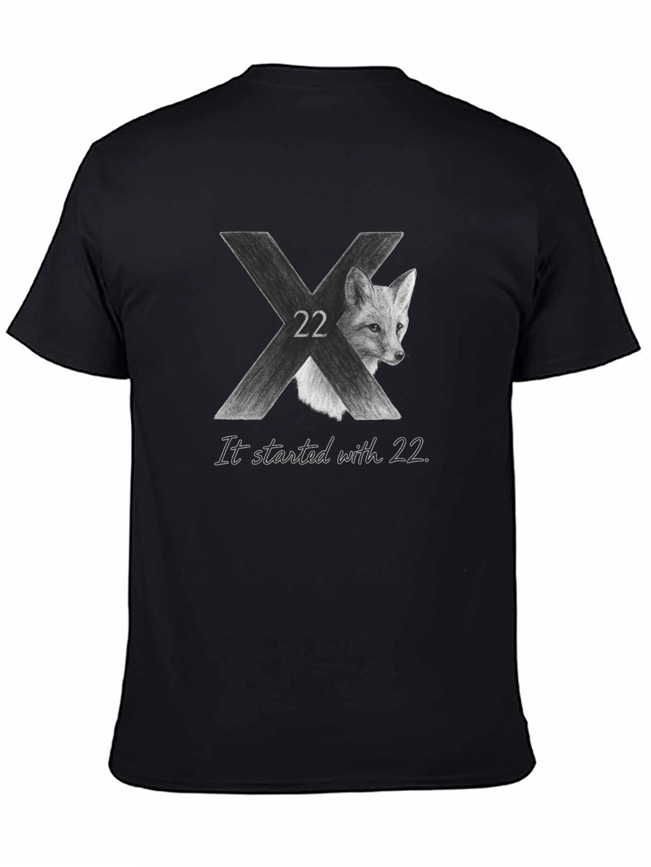 Fox 22 Black Graphic Tee