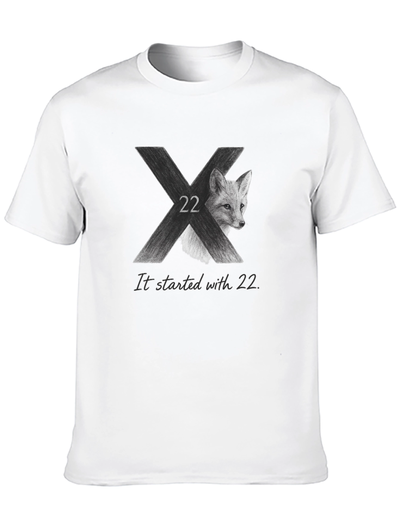 Fox 22 Black Graphic Tee