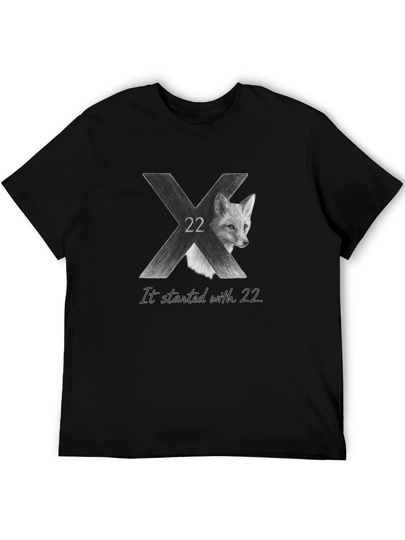 Fox 22 Black Graphic Tee