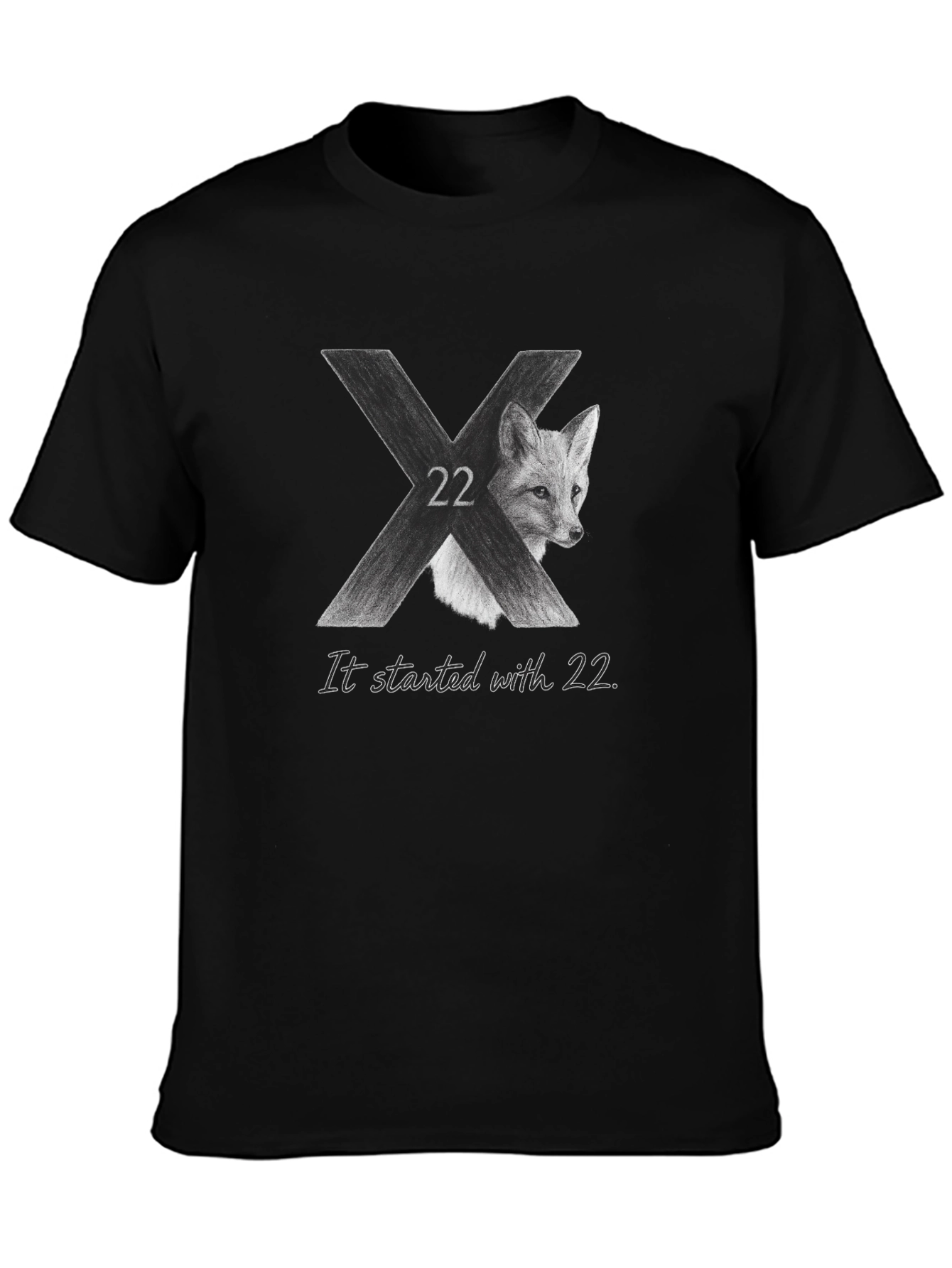 Fox 22 Black Graphic Tee