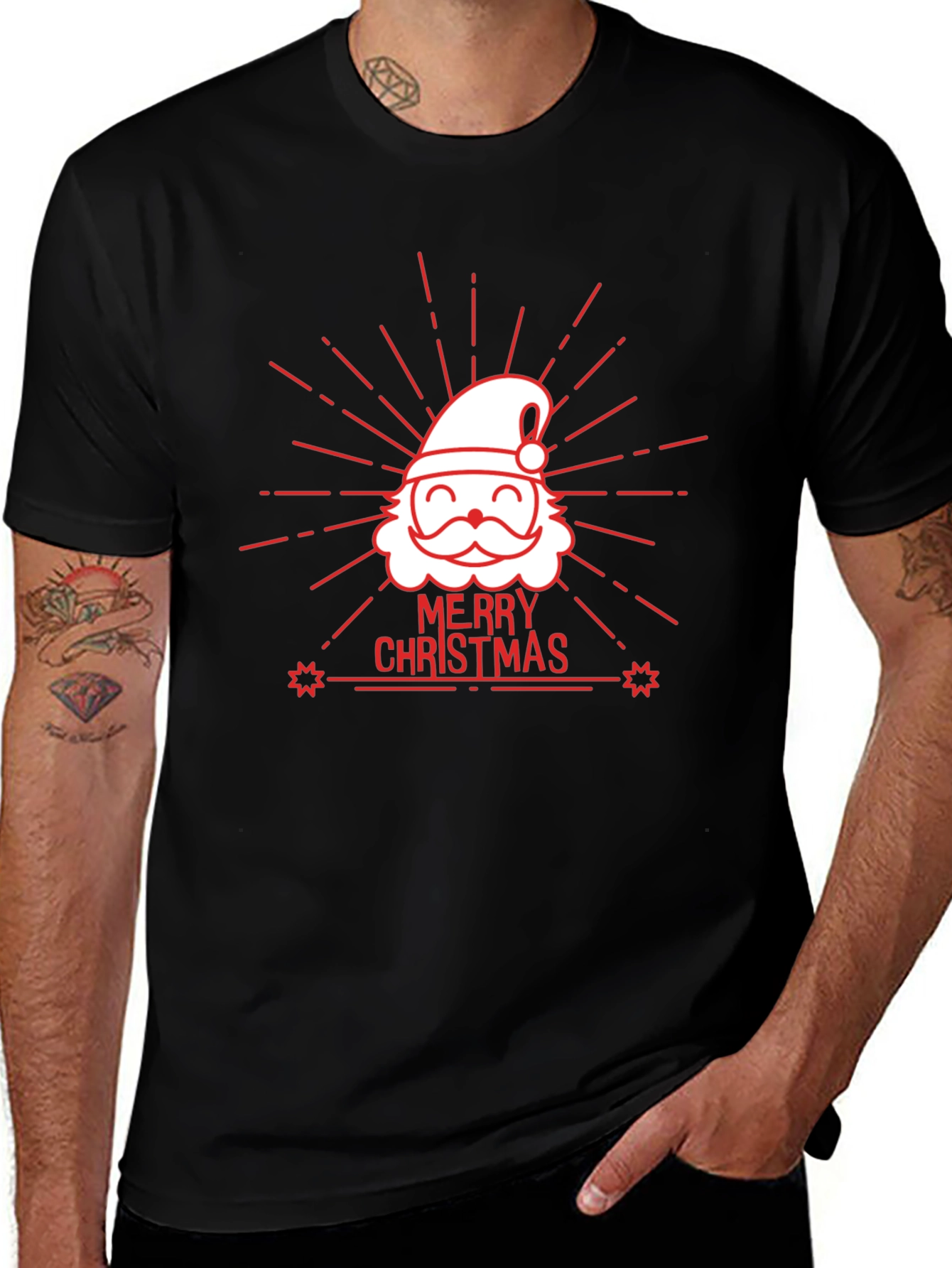 Merry Christmas Santa Graphic T-Shirt