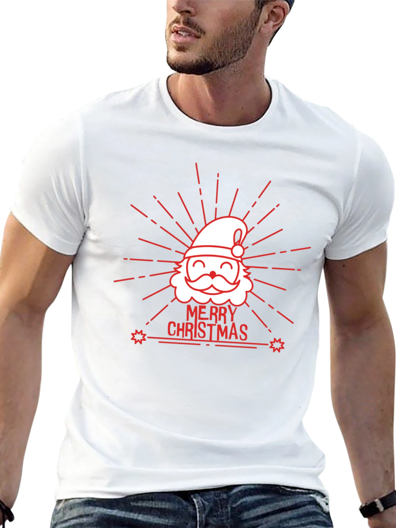Merry Christmas Santa Graphic T-Shirt