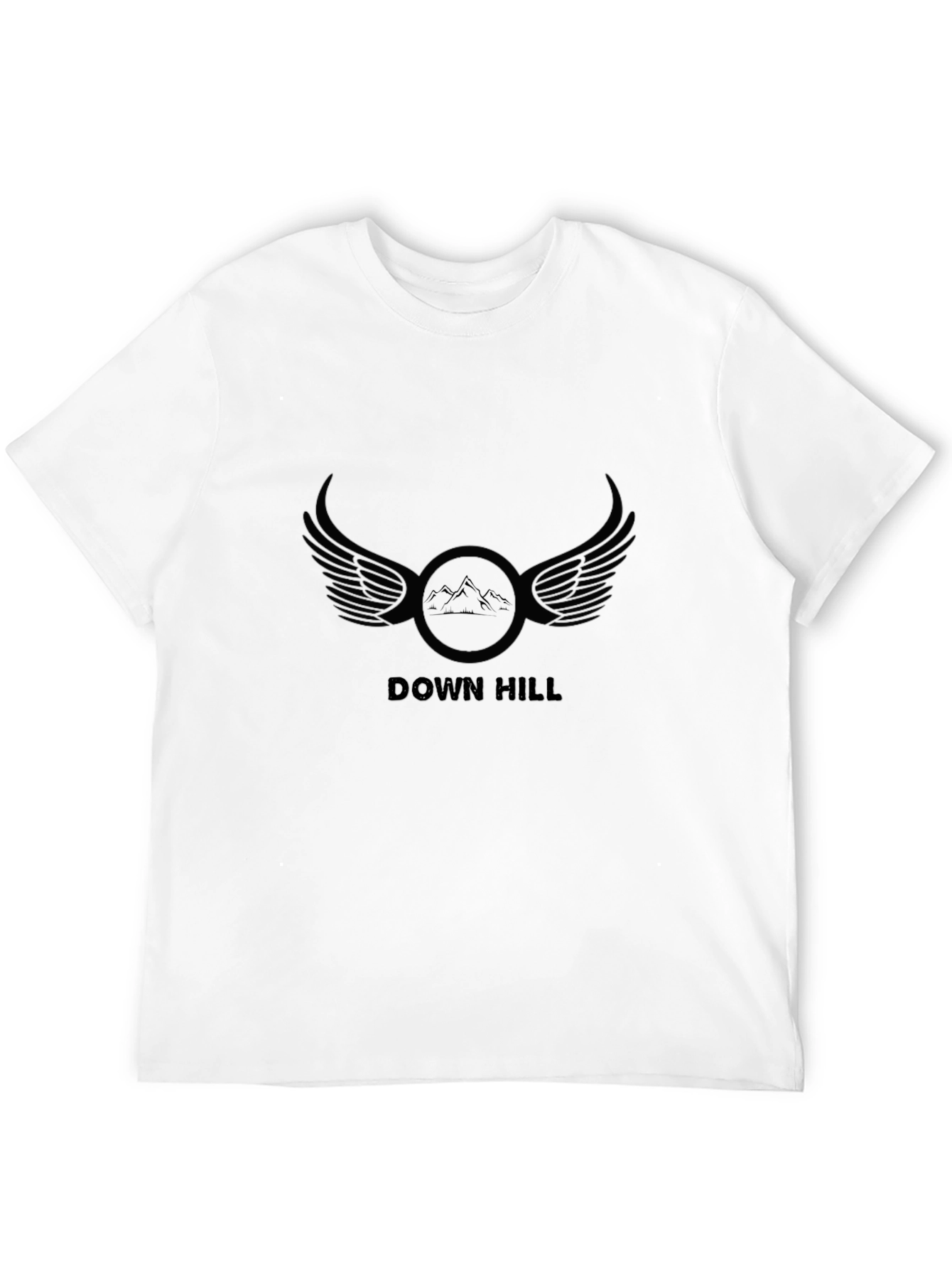 Down Hill Mountain Biking Tee - Black Graphic T-Shirt